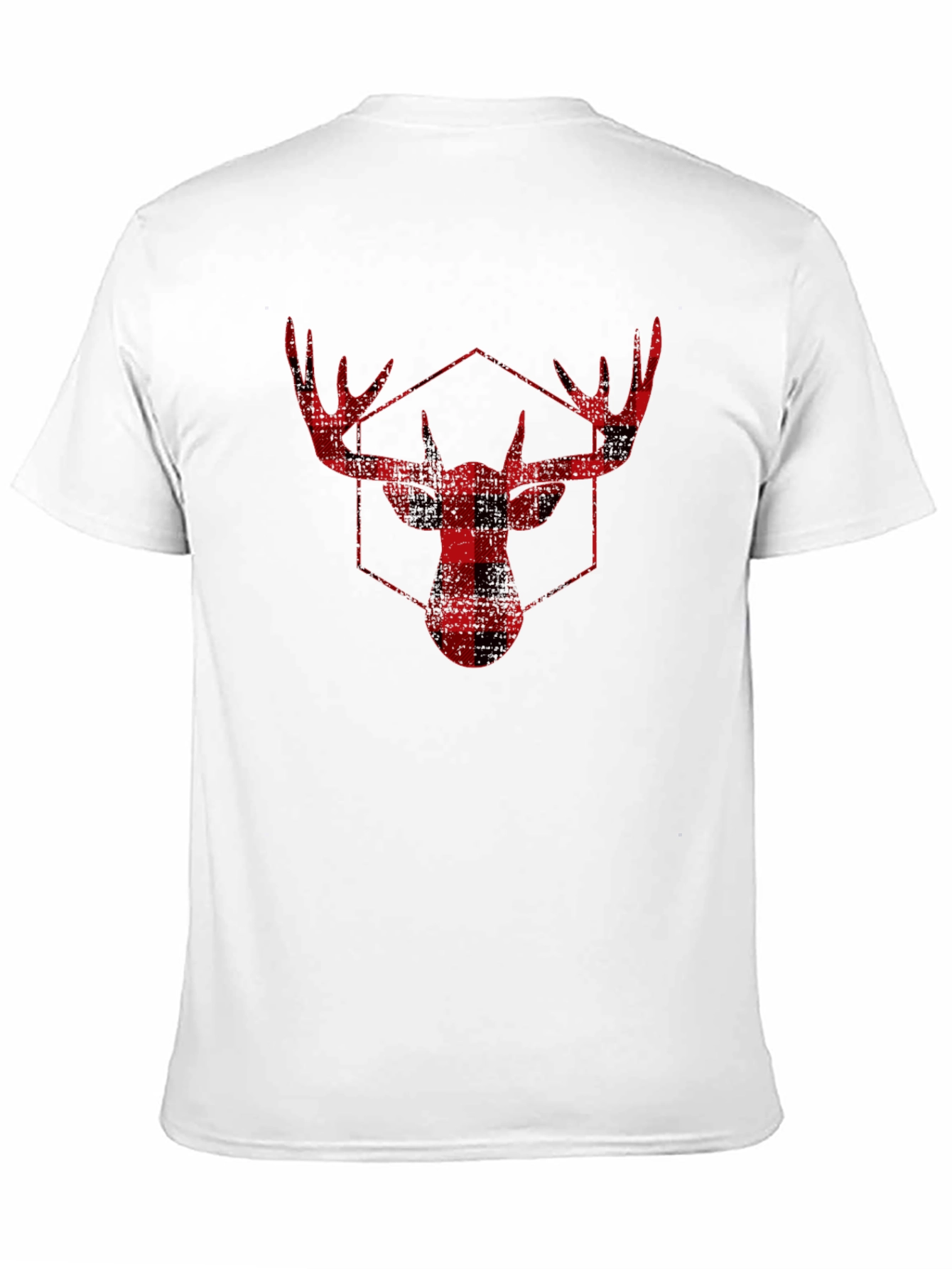 Plaid Moose Graphic Tee - Black Unisex T-Shirt