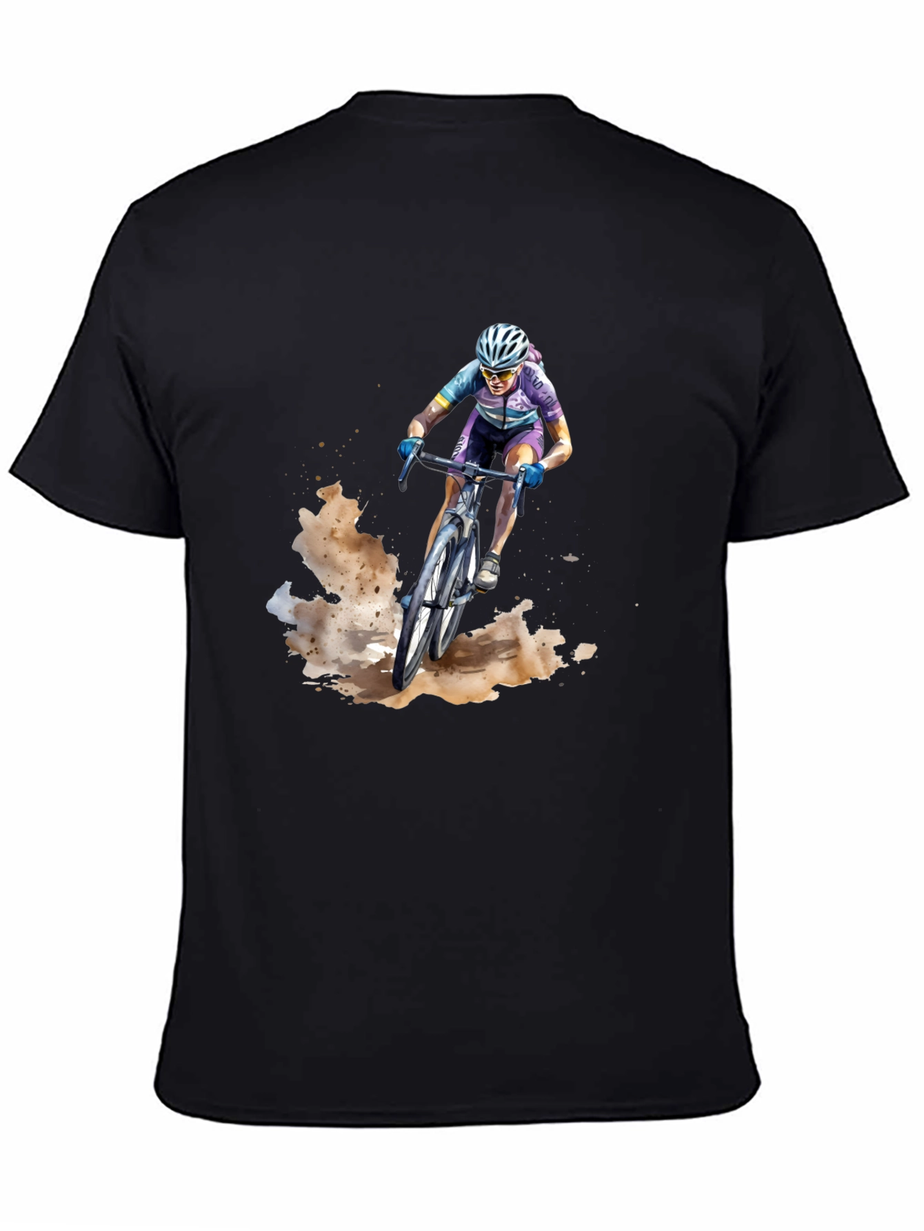 Mountain Biker Graphic Tee - Black Casual Shirt