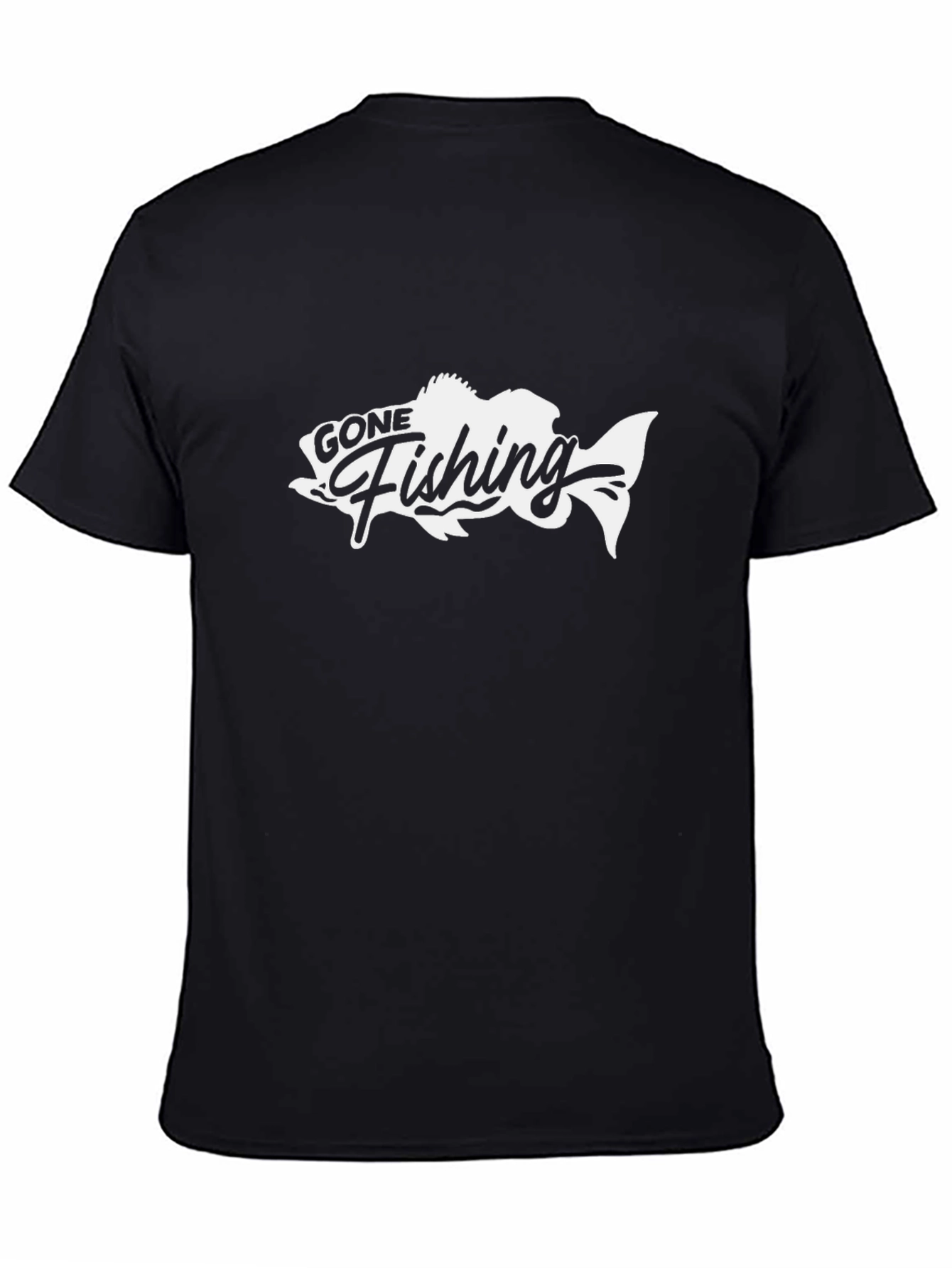 Gone Fishing Black T-Shirt - Angler Tee