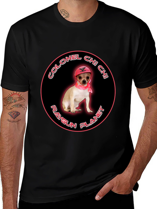 Colonel Chi Chi Raygun Planet T-Shirt | Funny Chihuahua Graphic Tee | Cute Dog Lover Shirt | Dog Lover Gift | Free Shipping $50+