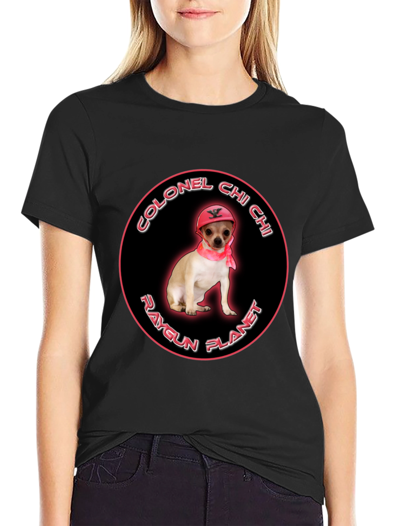 Colonel Chi Chi Raygun Planet T-Shirt | Funny Chihuahua Graphic Tee | Cute Dog Lover Shirt | Dog Lover Gift | Free Shipping $50+