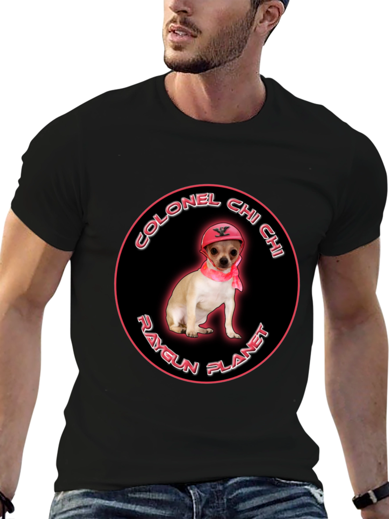 Colonel Chi Chi Raygun Planet T-Shirt | Funny Chihuahua Graphic Tee | Cute Dog Lover Shirt | Dog Lover Gift | Free Shipping $50+