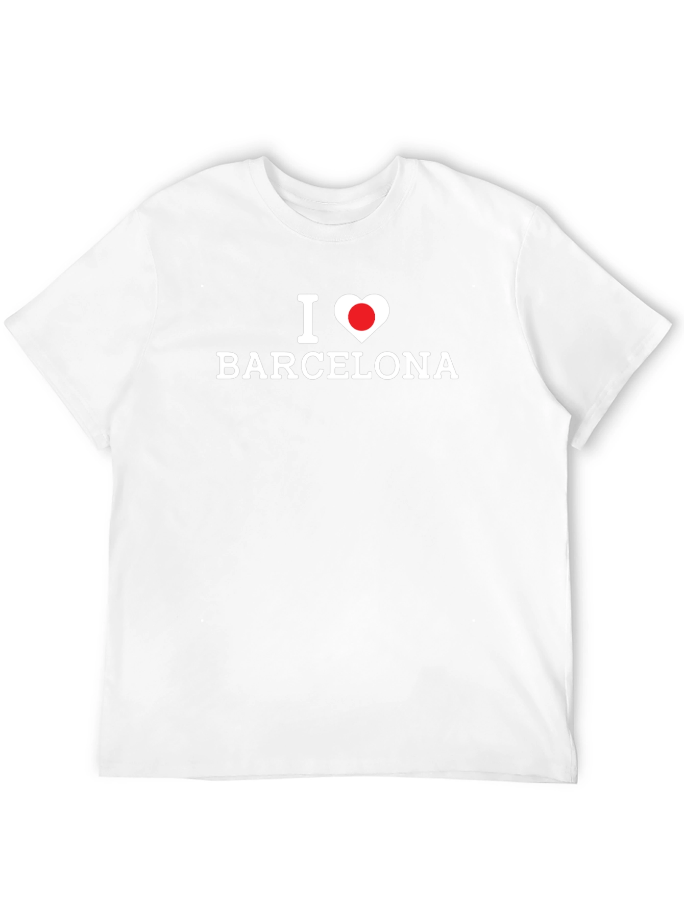 I Love Barcelona Graphic T-Shirt - Black Cotton Tee