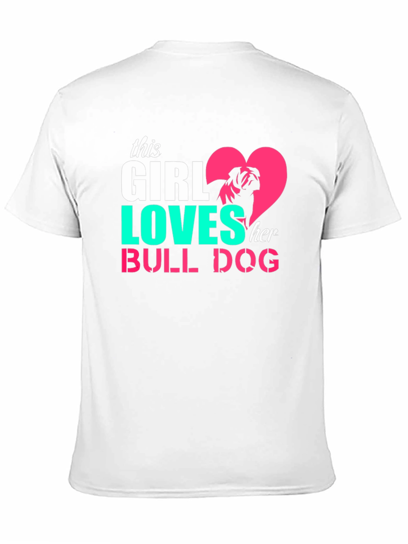 Girl Loves Bulldog Graphic Tee - Black