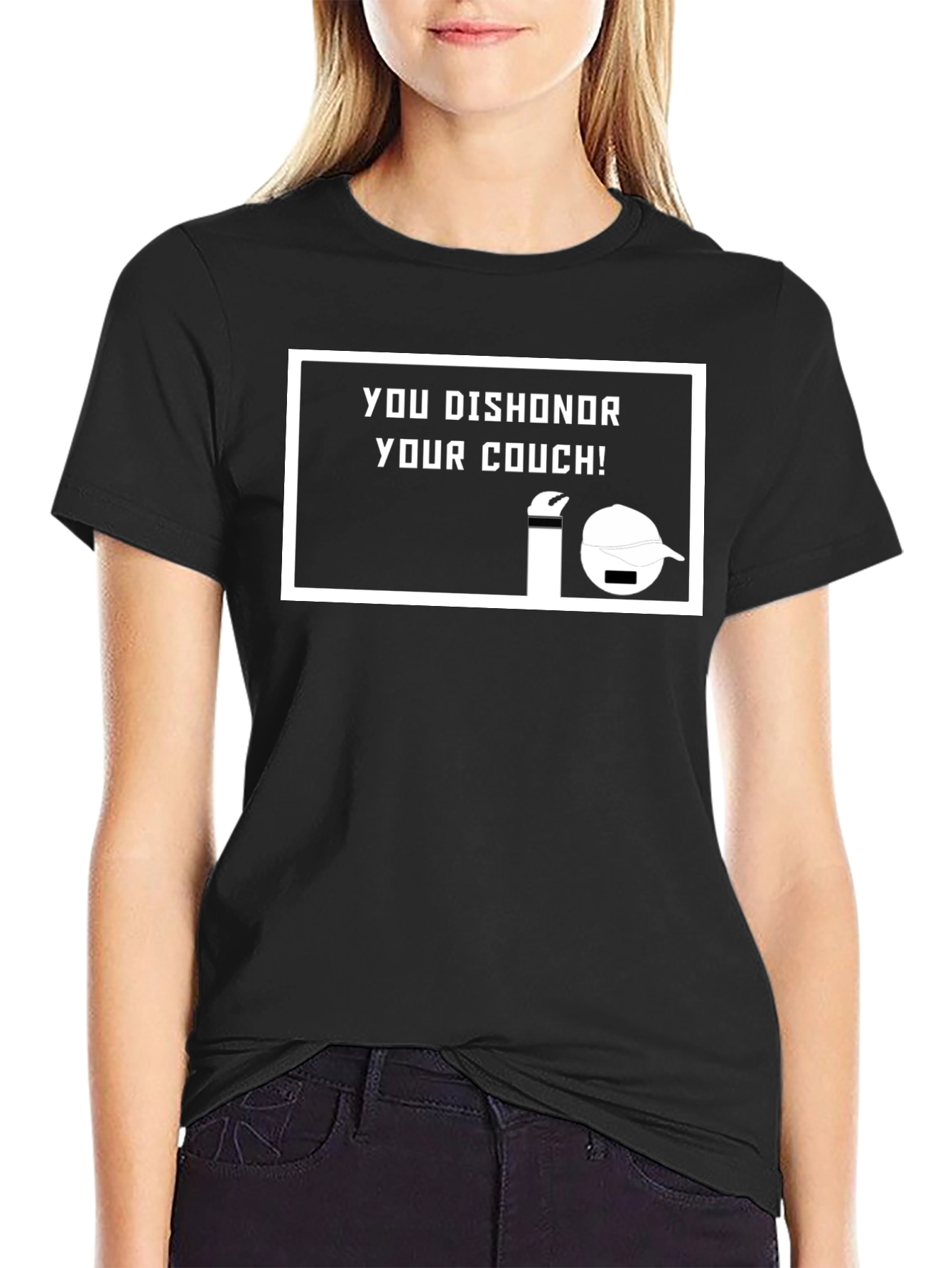 Dishonor Your Couch Funny T-Shirt - Black