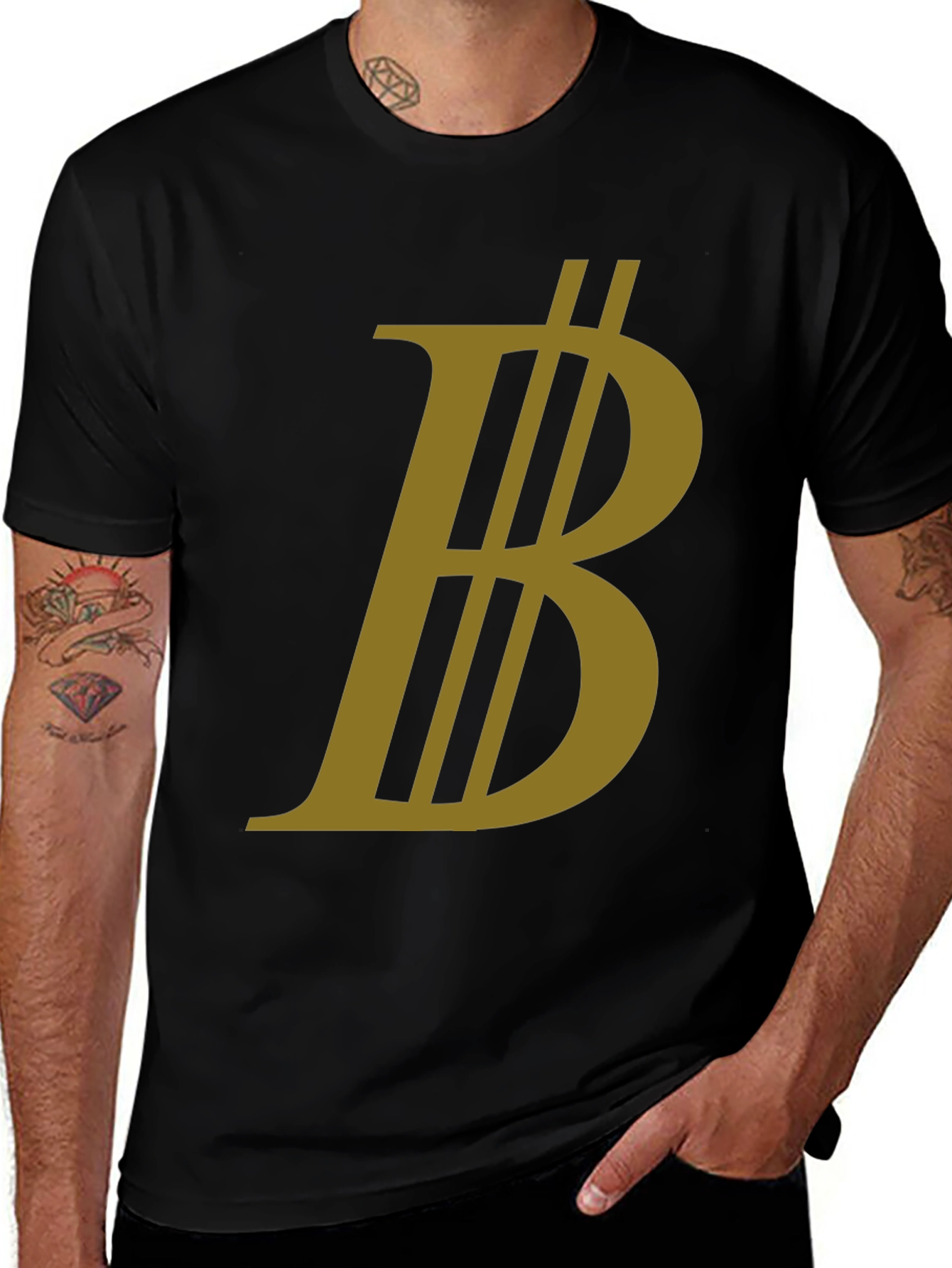 Bitcoin Logo Tee - Crypto Currency Black T-Shirt