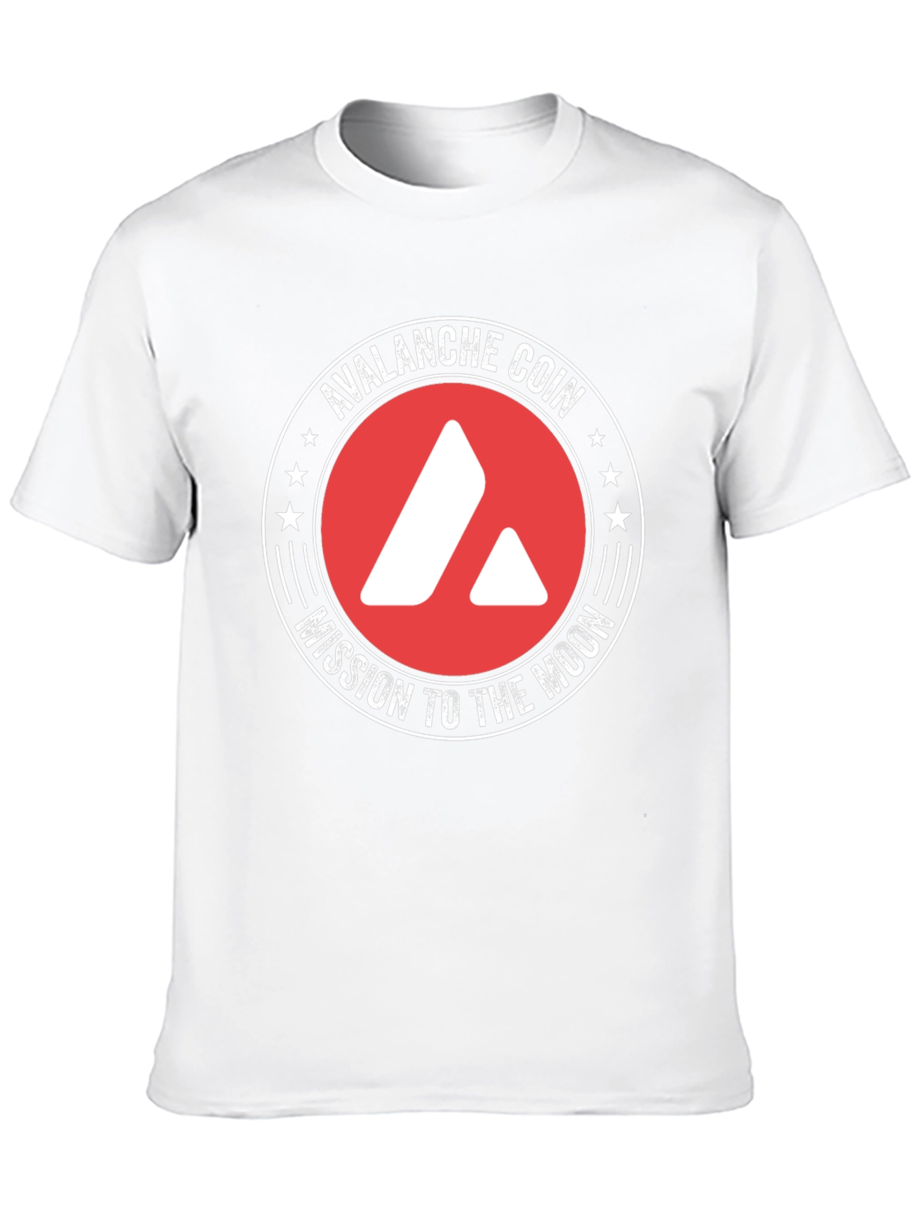 Avalanche Coin Mission to the Moon Black T-Shirt