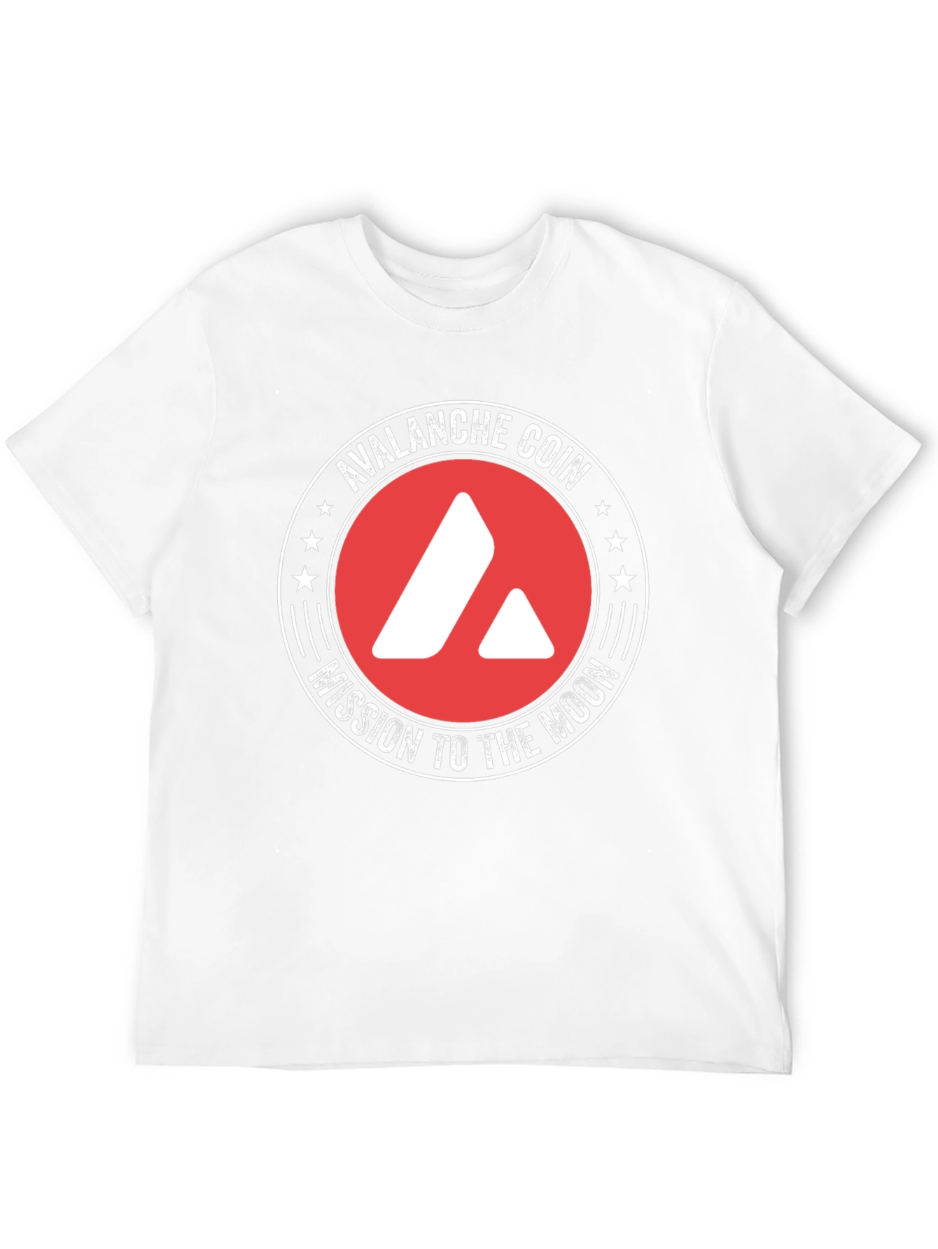 Avalanche Coin Mission to the Moon Black T-Shirt