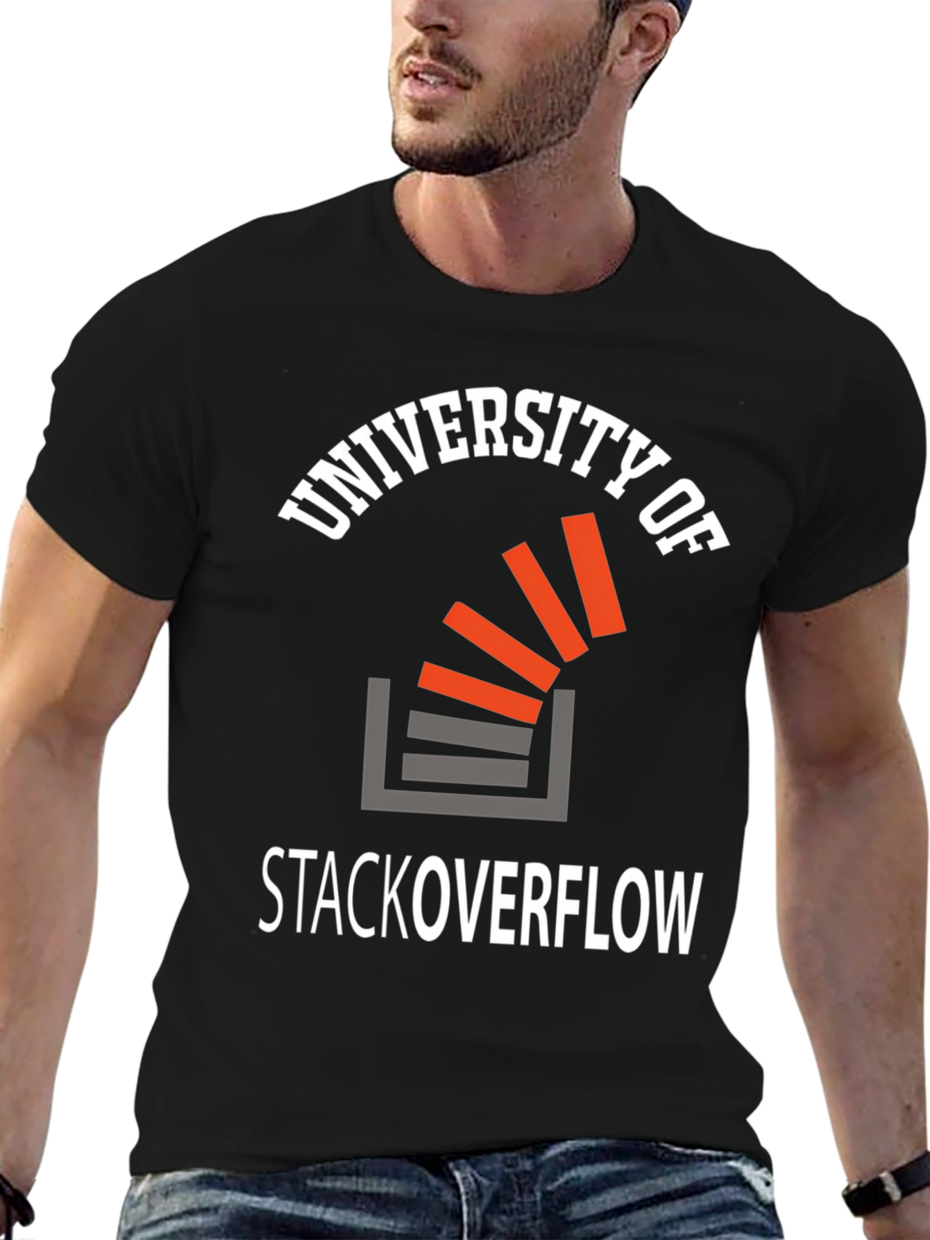 University of Stack Overflow Black T-Shirt