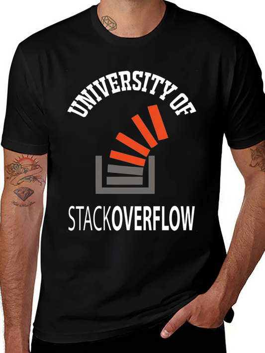 University of Stack Overflow Black T-Shirt
