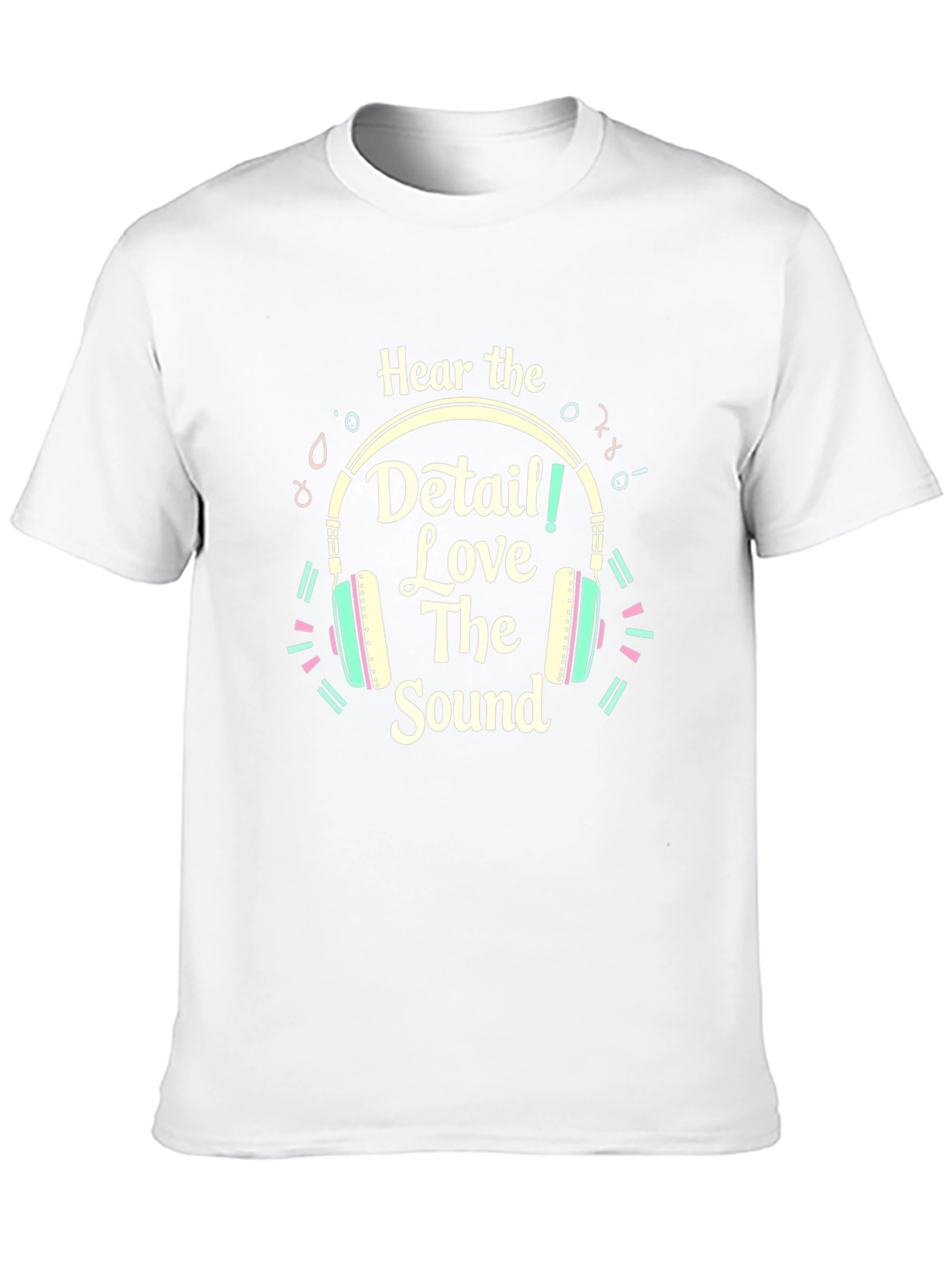 Hear the Detail! Love the Sound Mens Black T-Shirt