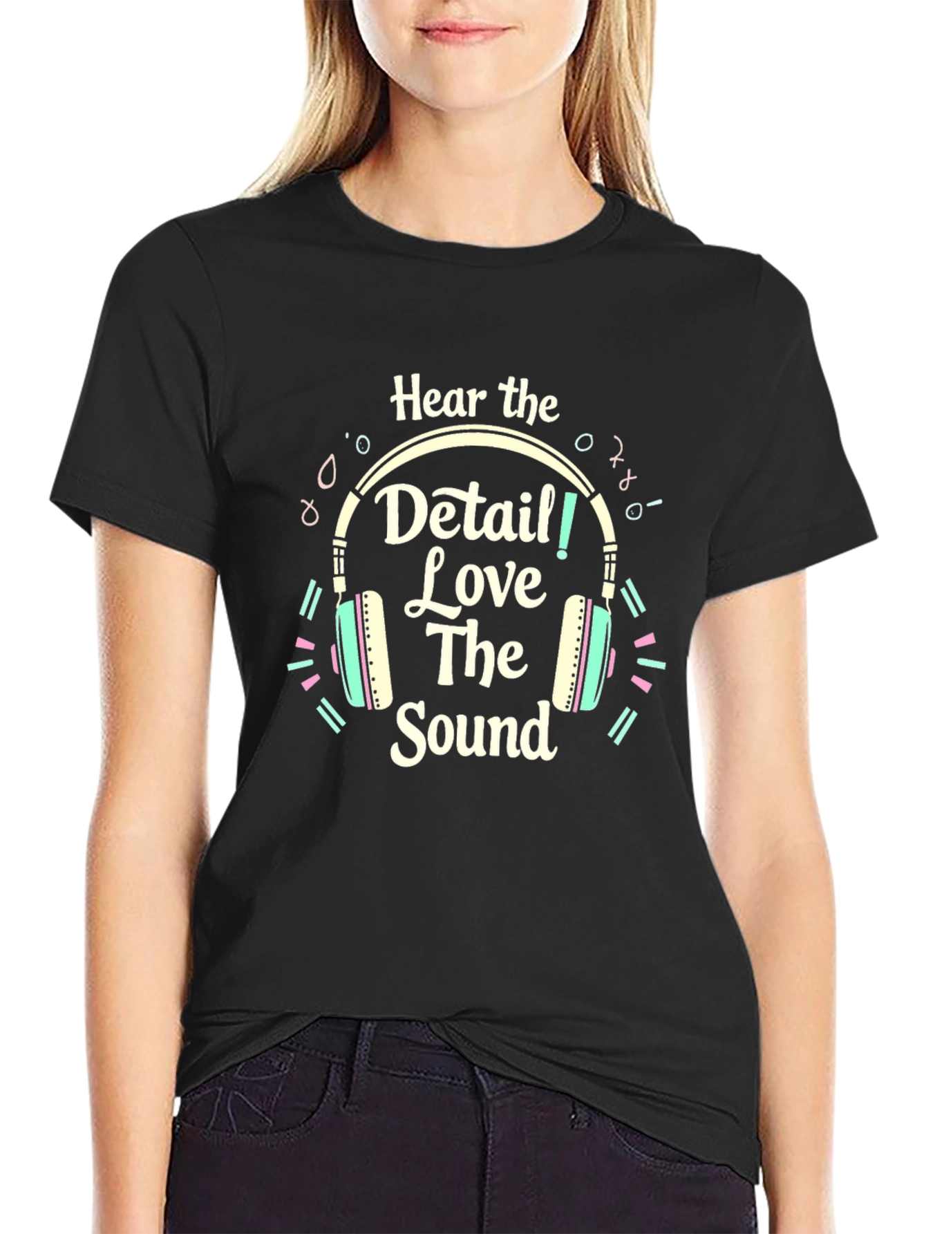 Hear the Detail! Love the Sound Mens Black T-Shirt