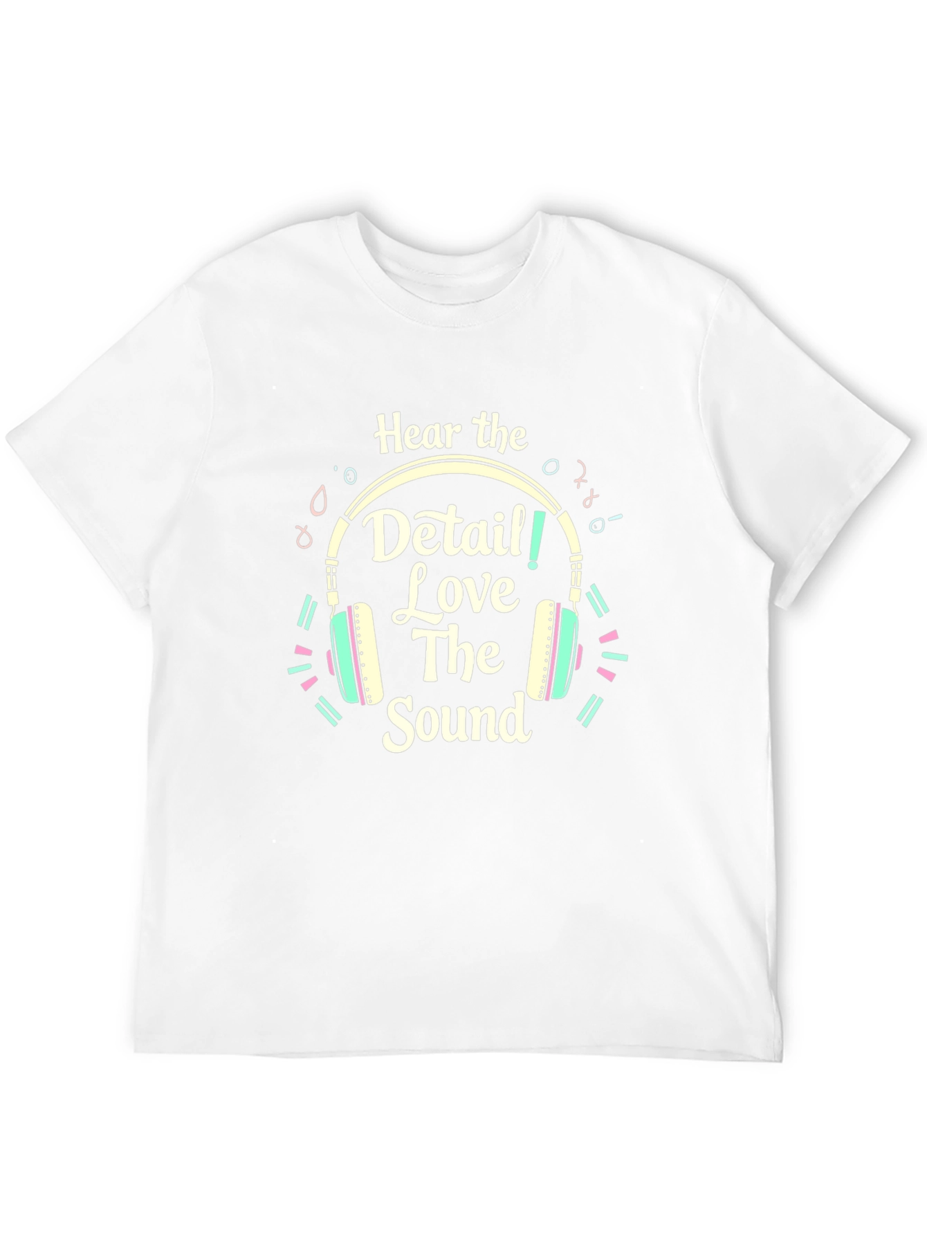 Hear the Detail! Love the Sound Mens Black T-Shirt