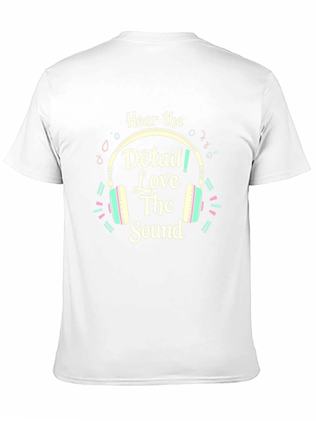 Hear the Detail! Love the Sound Mens Black T-Shirt