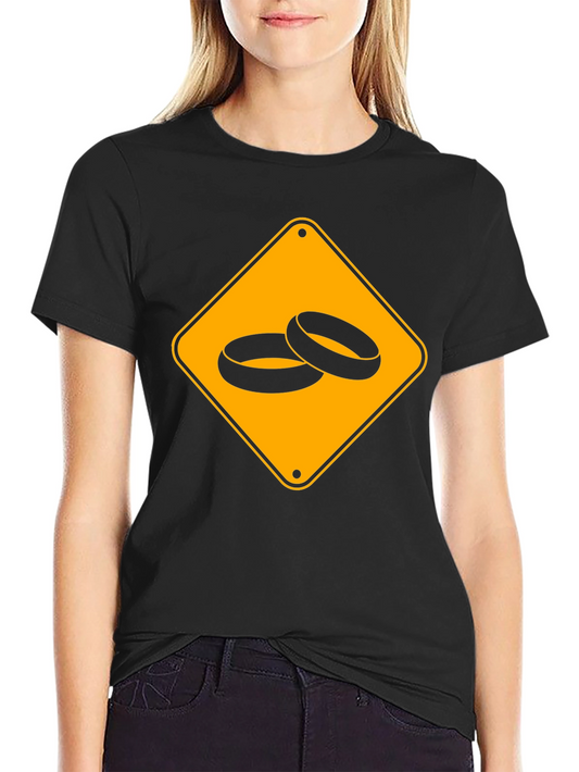 Wedding Ring Sign Black T-Shirt