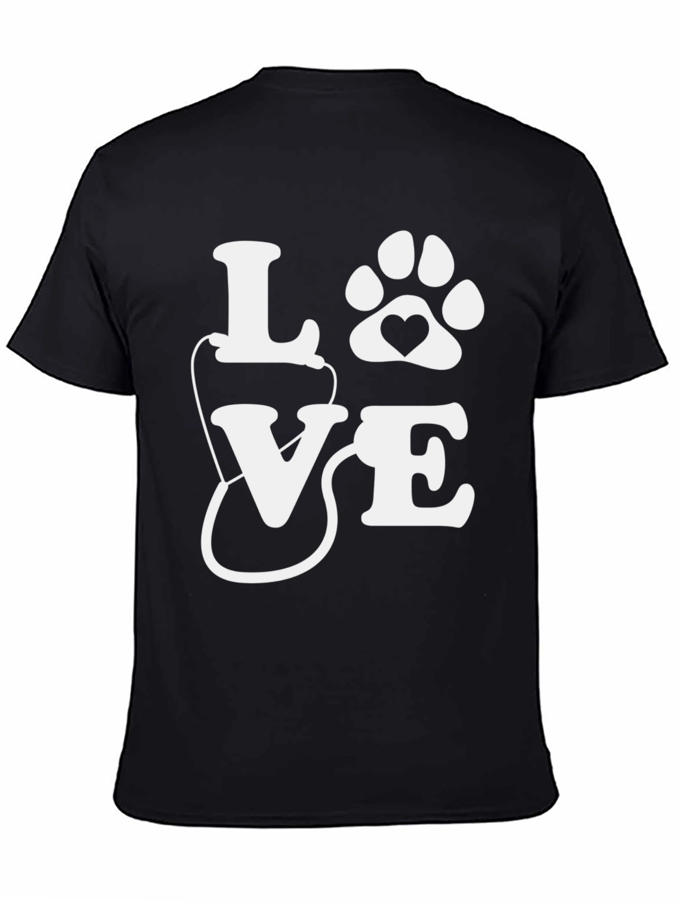 Veterinarian Love Paw Heart T-Shirt