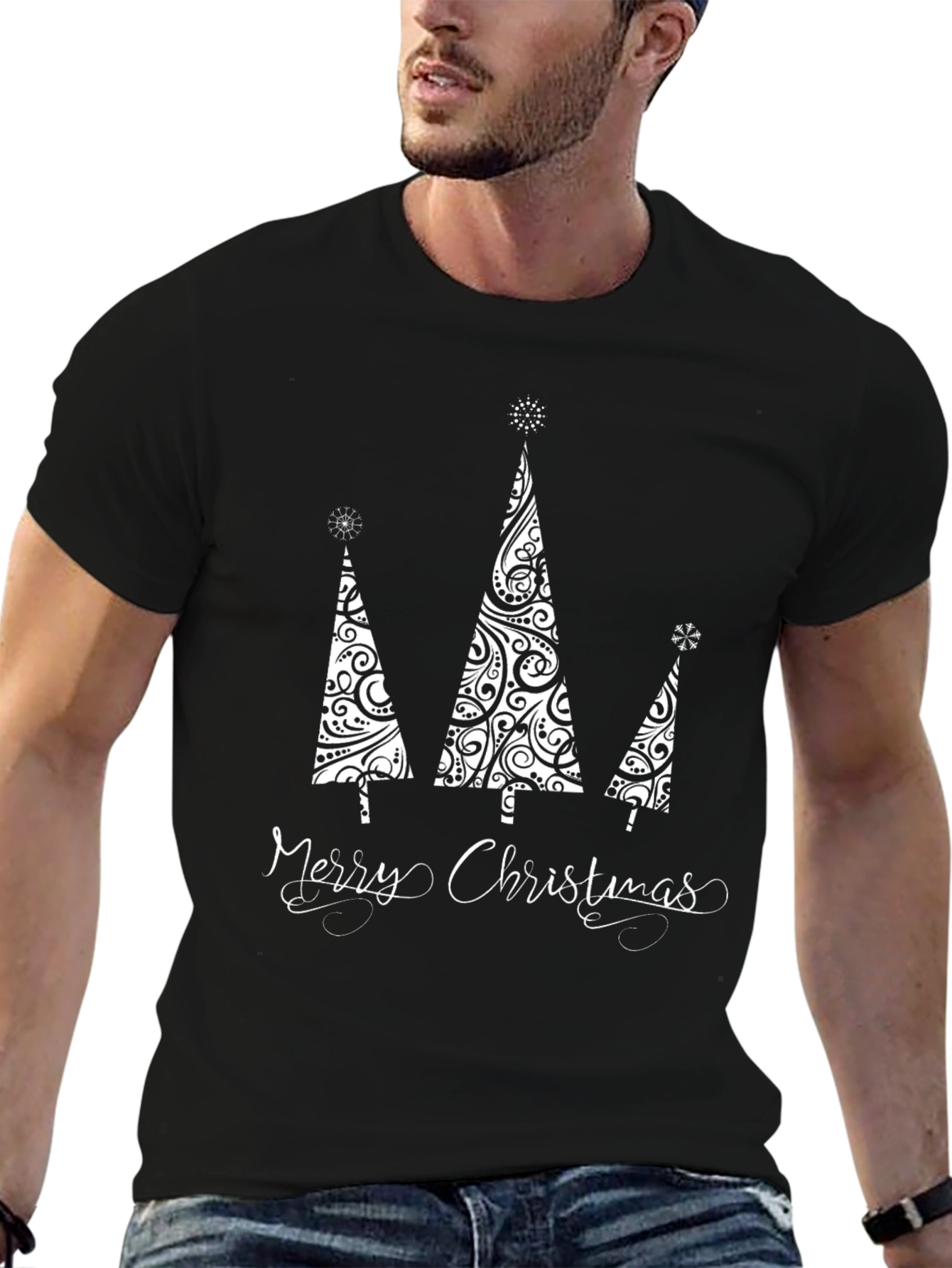 Merry Christmas Tree Graphic Tee