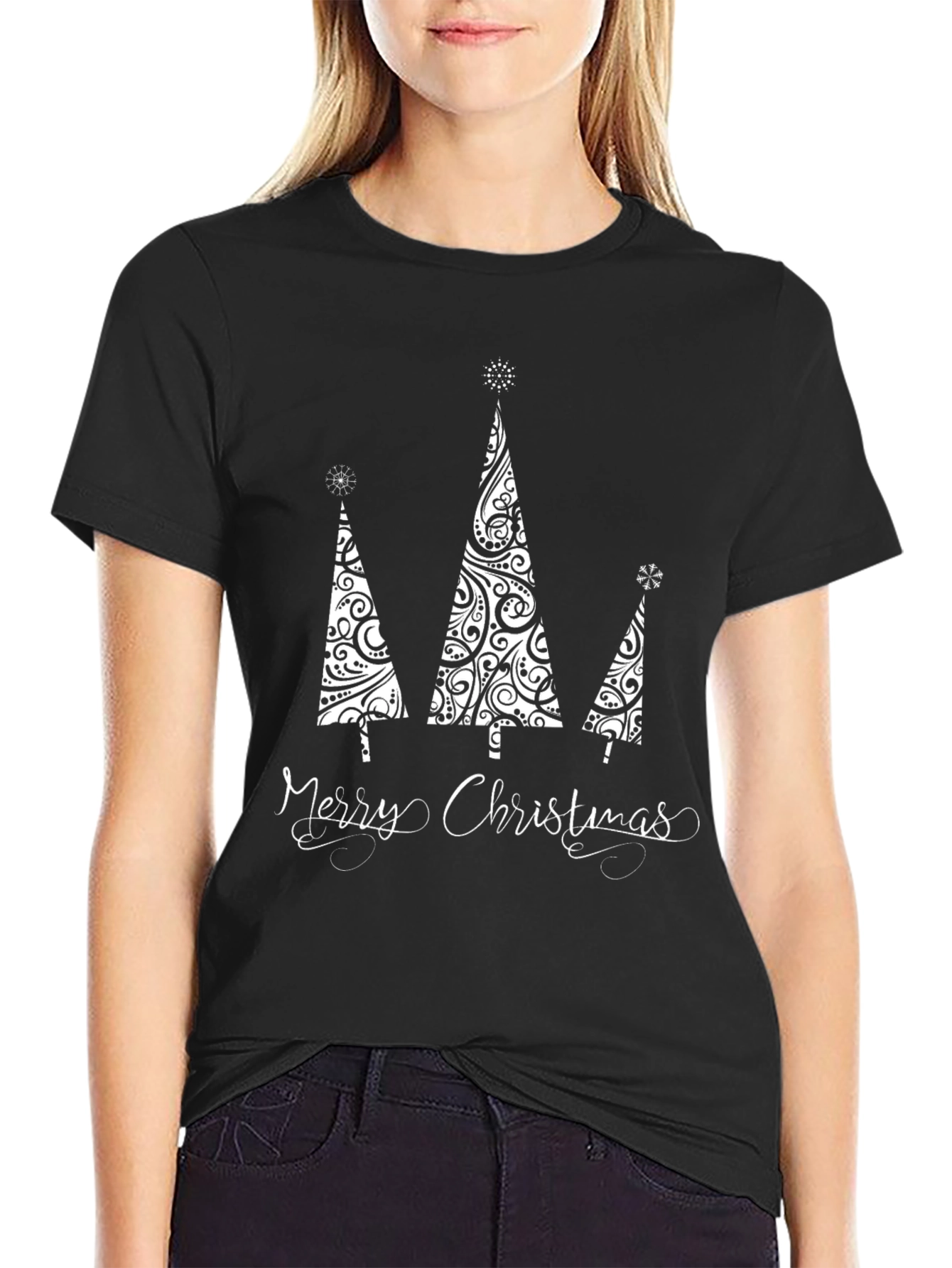 Merry Christmas Tree Graphic Tee