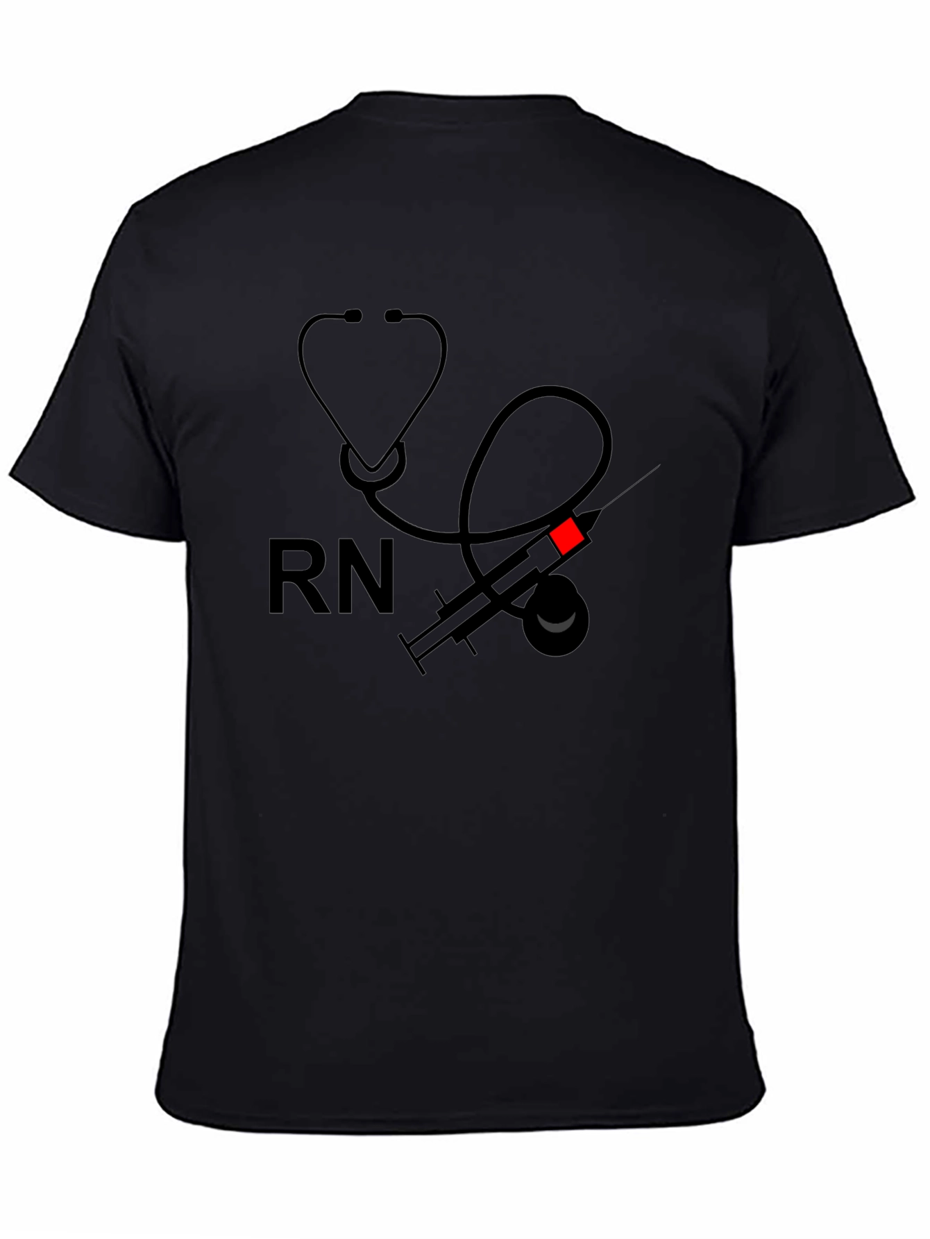 RN Medical T-Shirt - Stethoscope Syringe Design