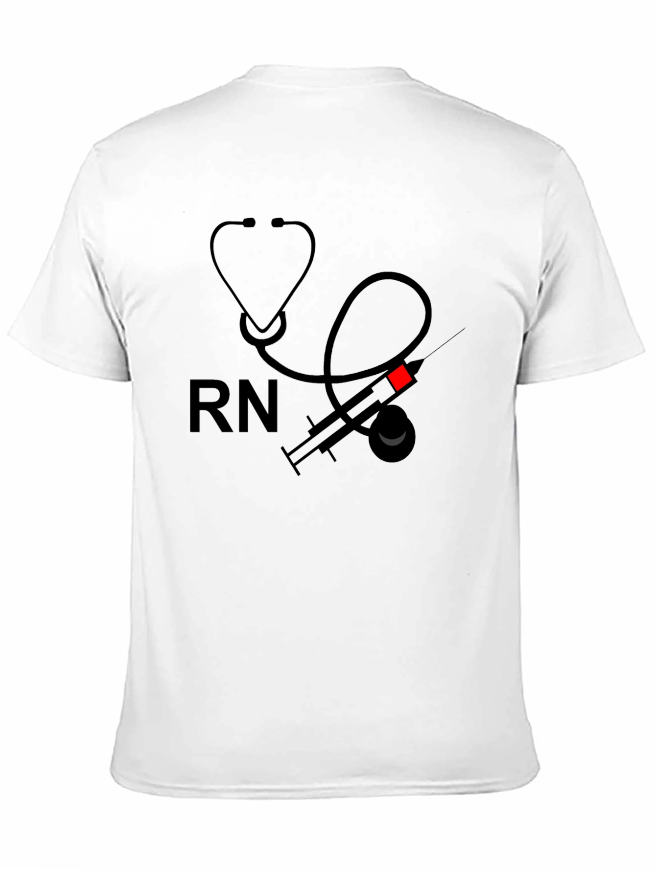 RN Medical T-Shirt - Stethoscope Syringe Design