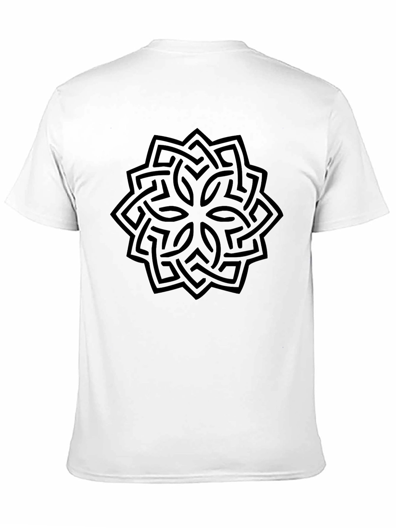 Geometric Knot Black T-Shirt