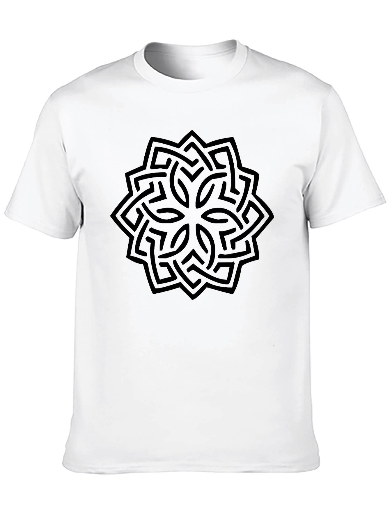 Geometric Knot Black T-Shirt