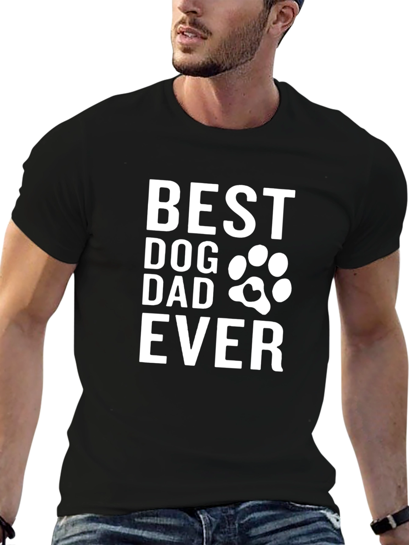 Best Dog Dad Ever T-Shirt | Funny Dog Dad Tee | Paw Print Shirt | Dog Lover Gift | Free Shipping $50+