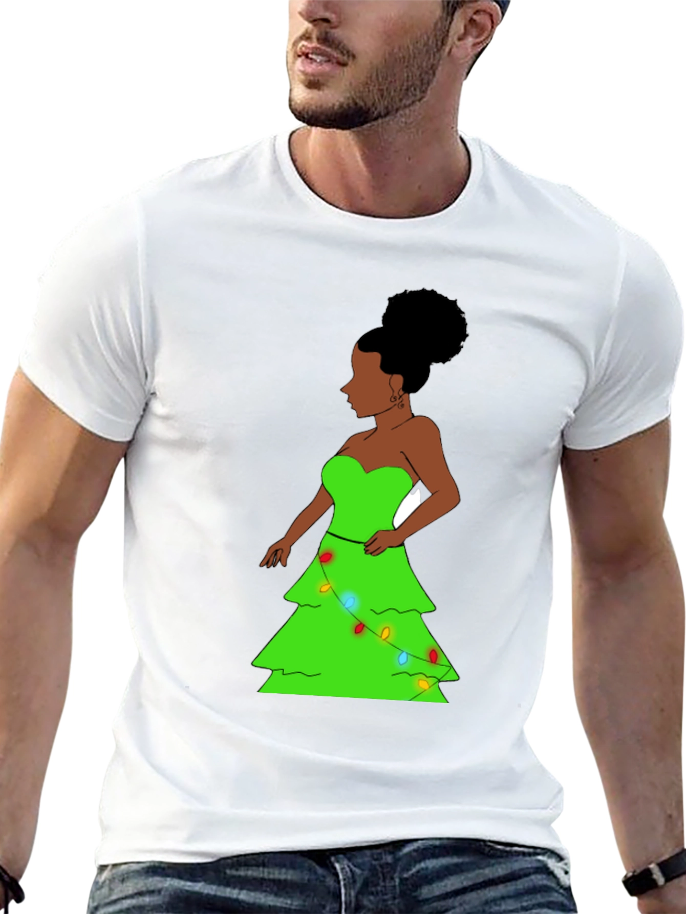 Christmas Tree Woman Graphic Tee