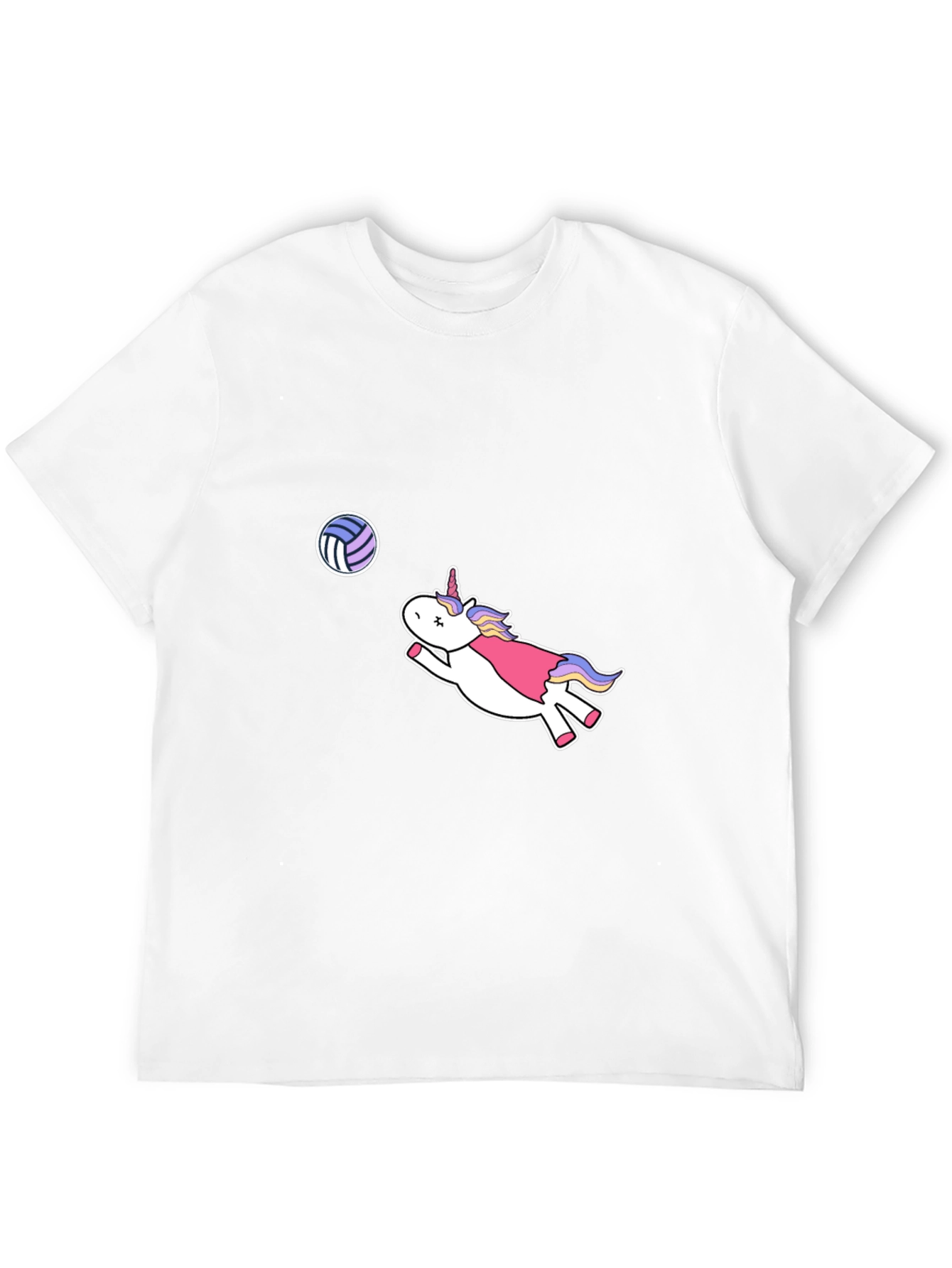 Unicorn Volleyball Black T-Shirt