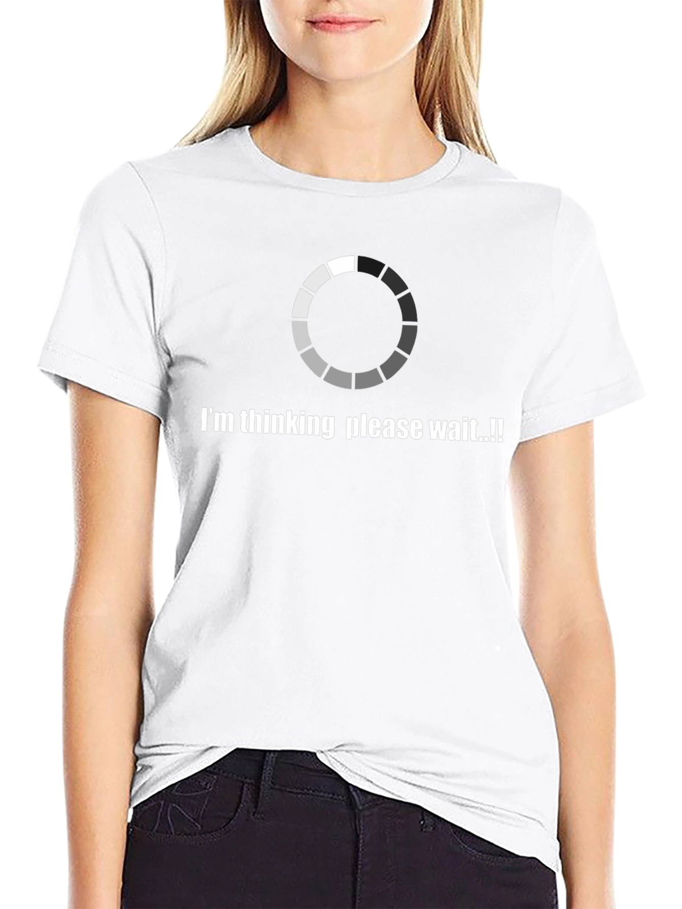 Thinking Loading T-Shirt Funny Geek Tee
