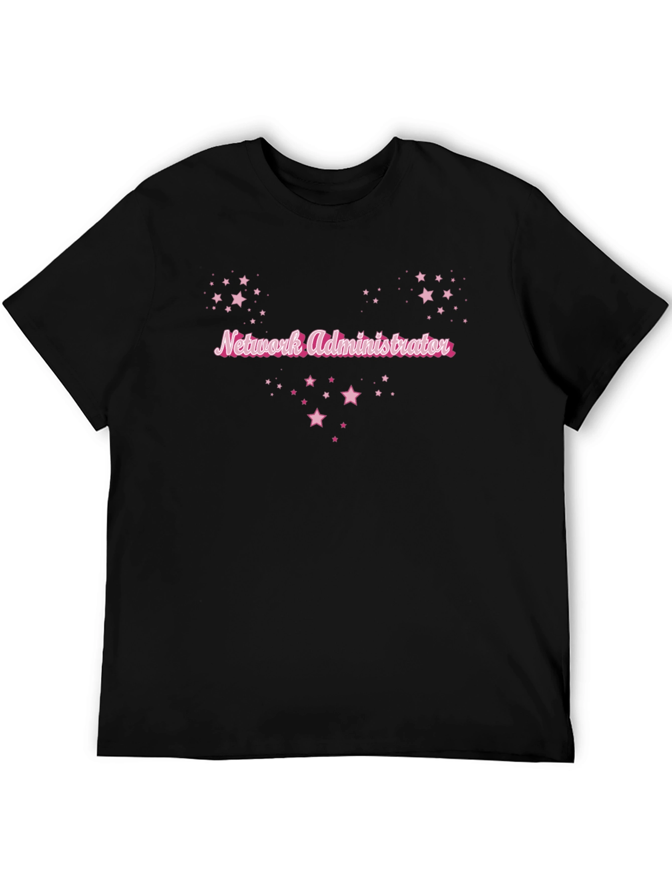 Network Administrator Pink Stars T-Shirt