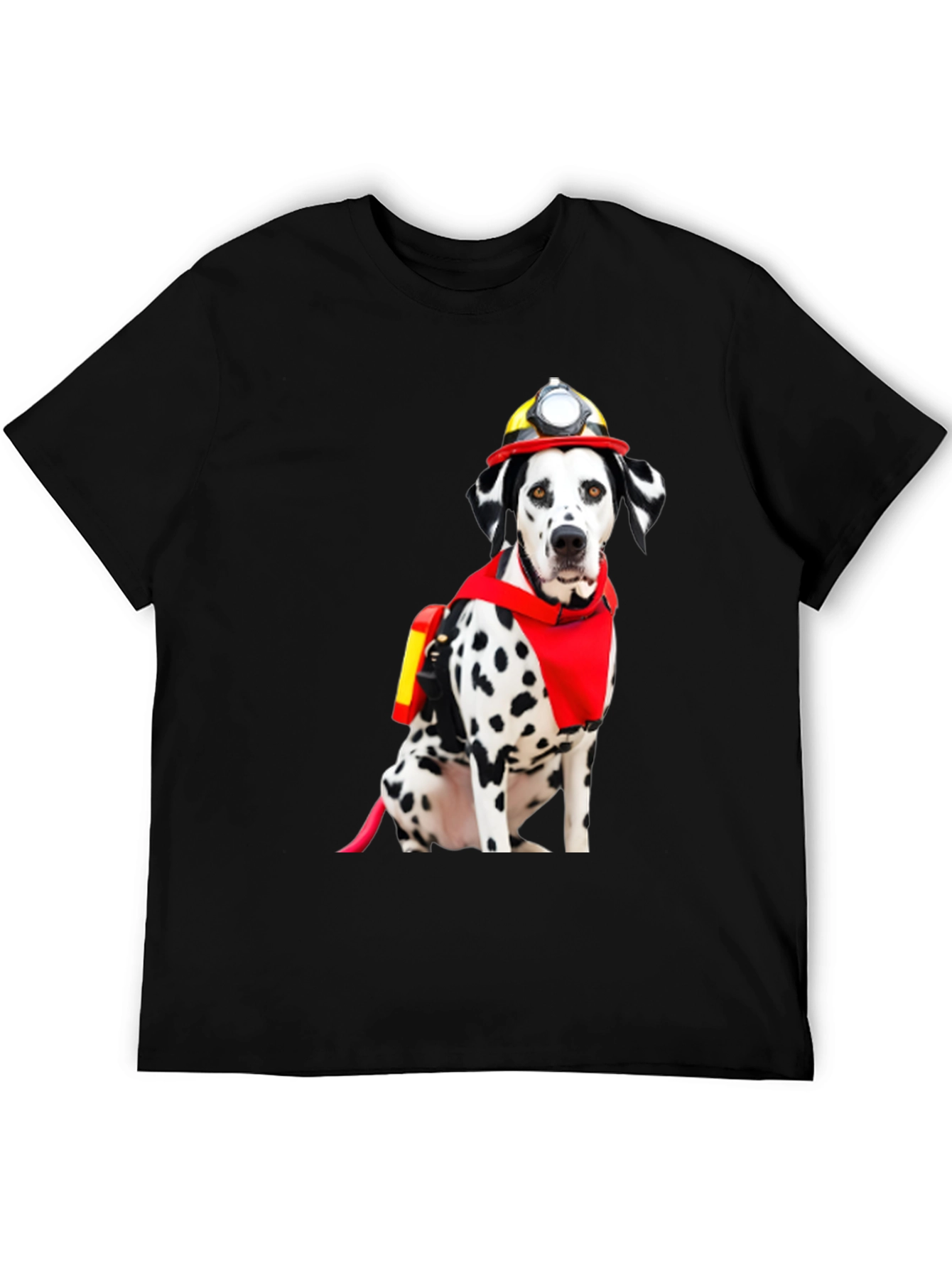 Firefighter Dalmatian Dog Graphic T-Shirt