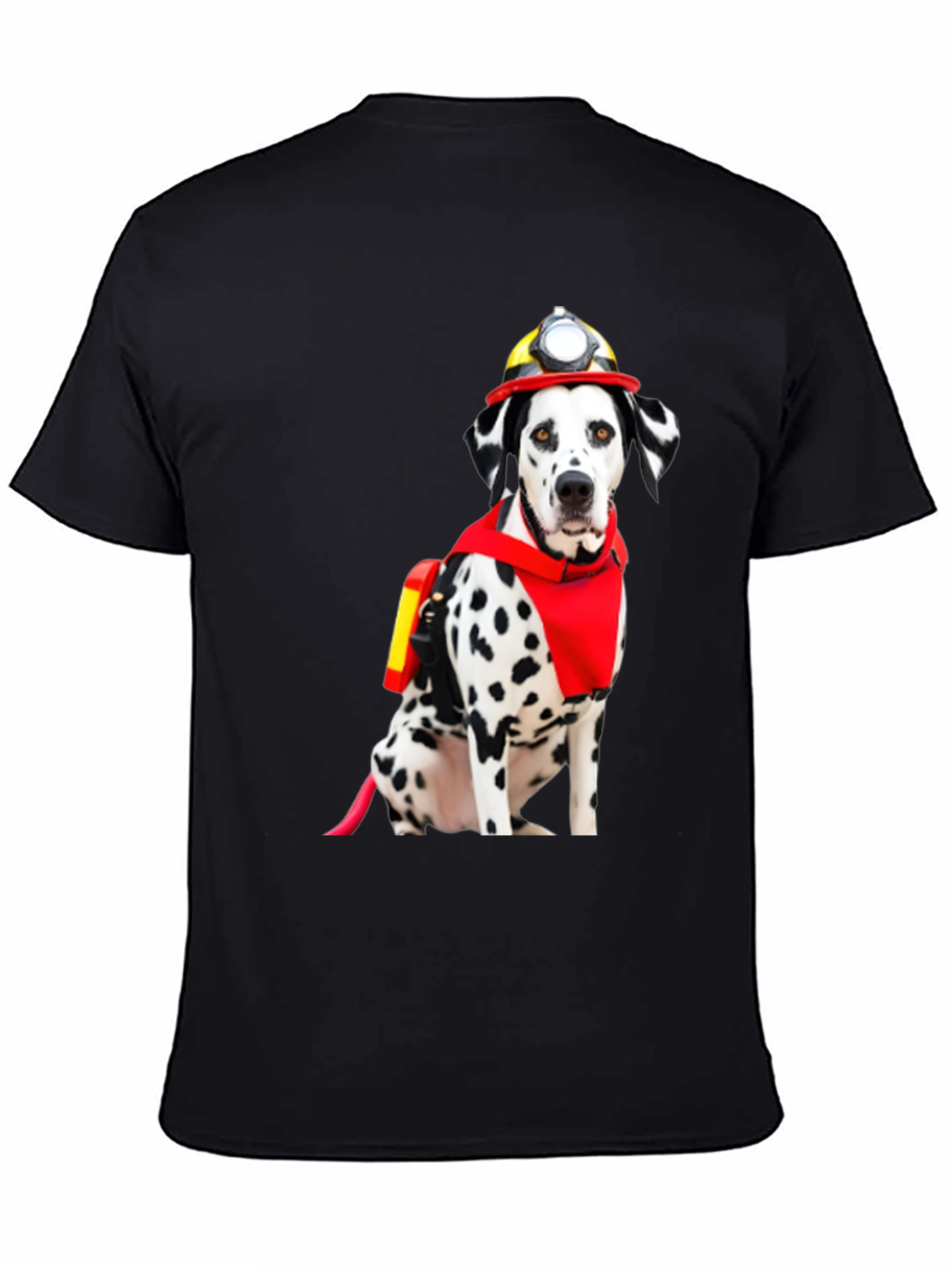 Firefighter Dalmatian Dog Graphic T-Shirt