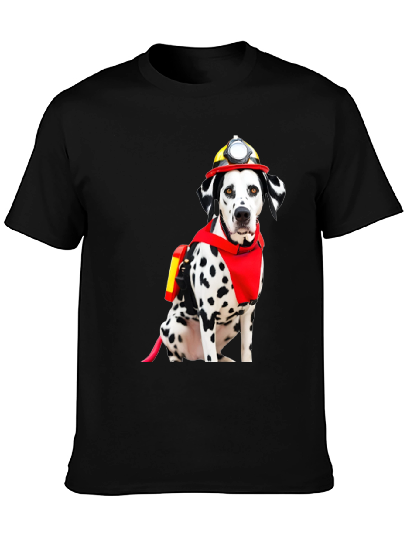 Firefighter Dalmatian Dog Graphic T-Shirt