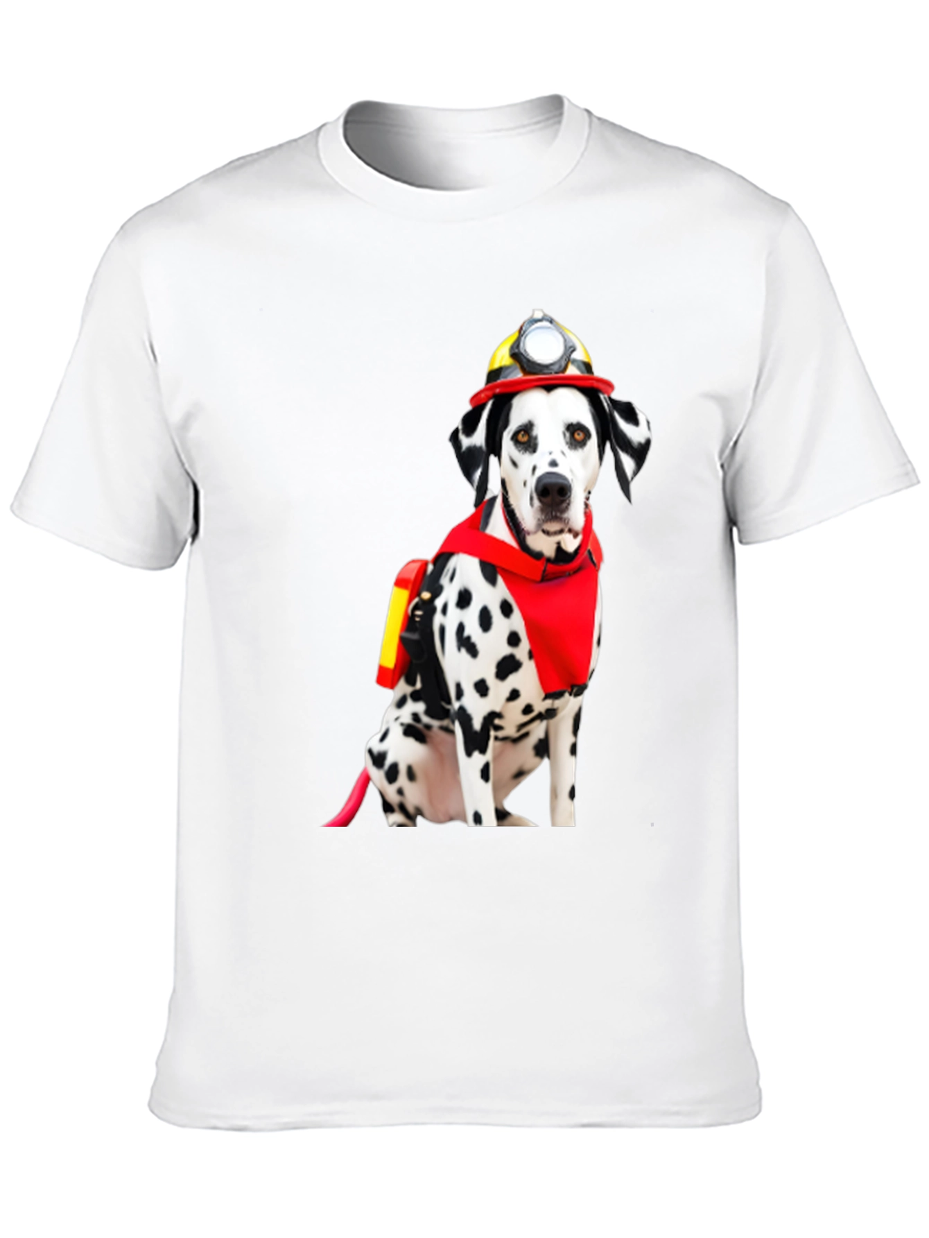 Firefighter Dalmatian Dog Graphic T-Shirt