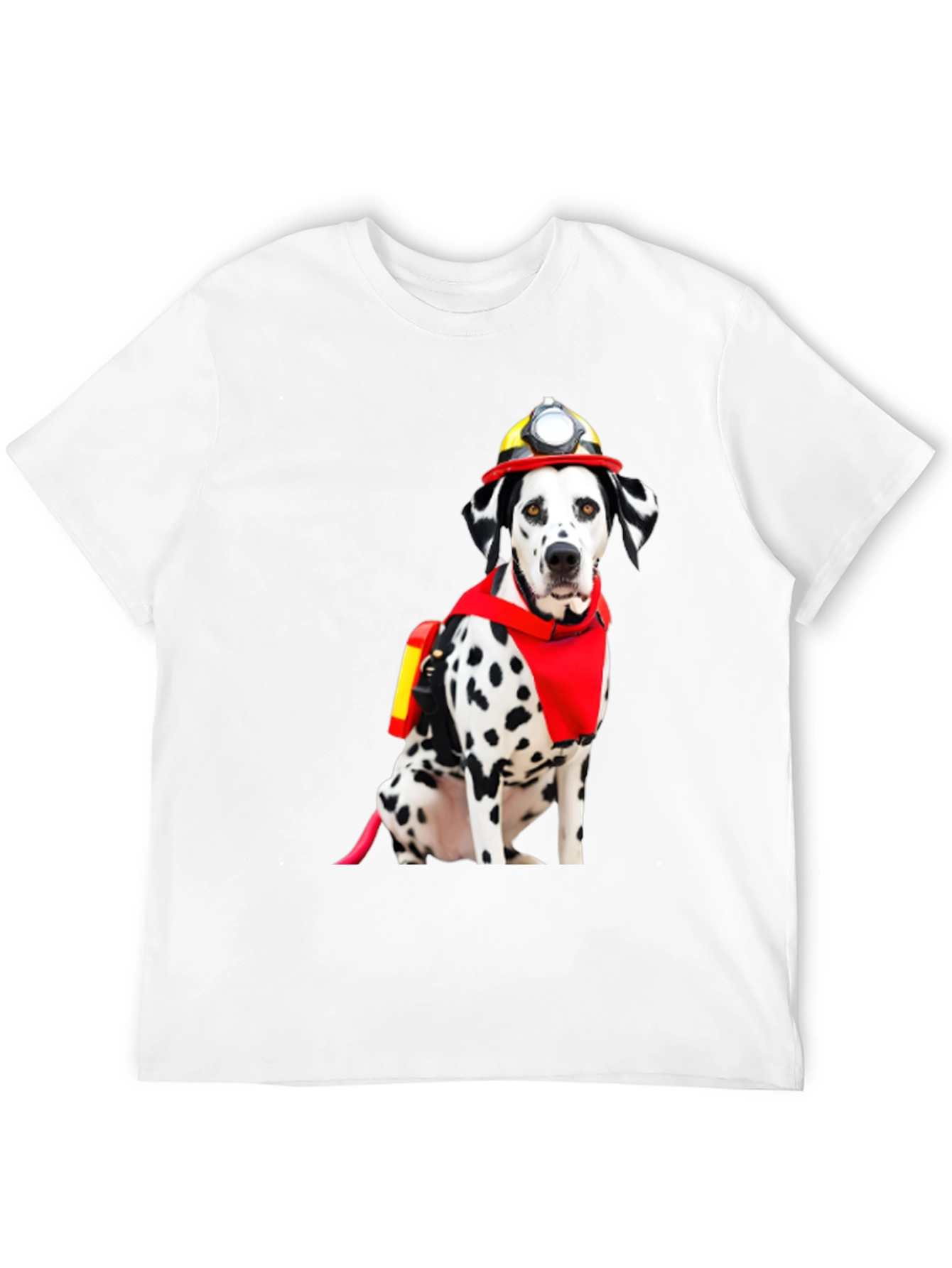 Firefighter Dalmatian Dog Graphic T-Shirt
