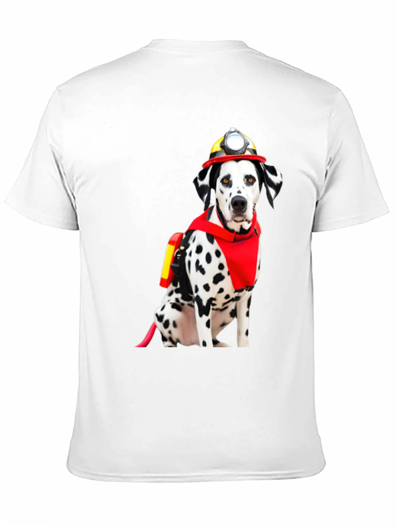 Firefighter Dalmatian Dog Graphic T-Shirt