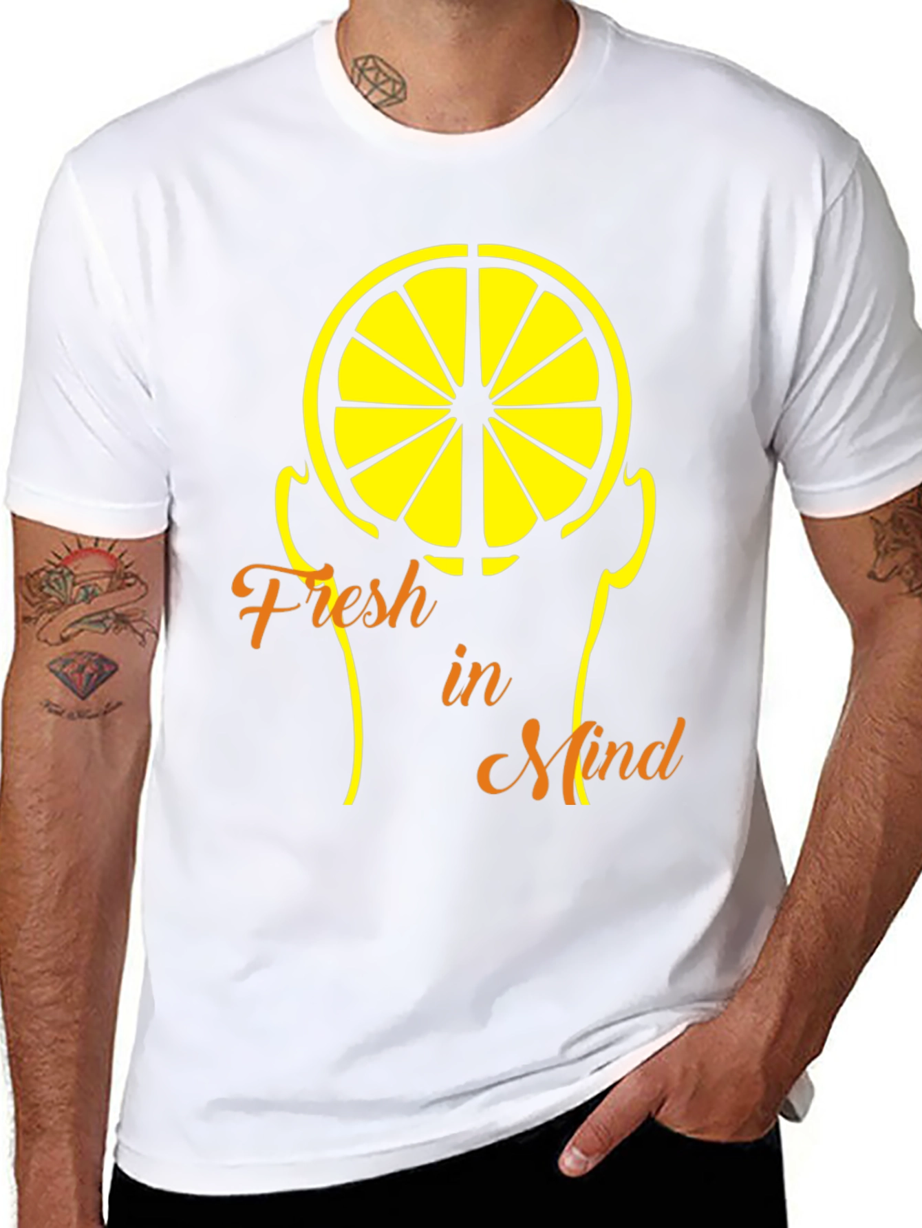 Fresh Mind Lemon Graphic Tee - Cool Summer Style