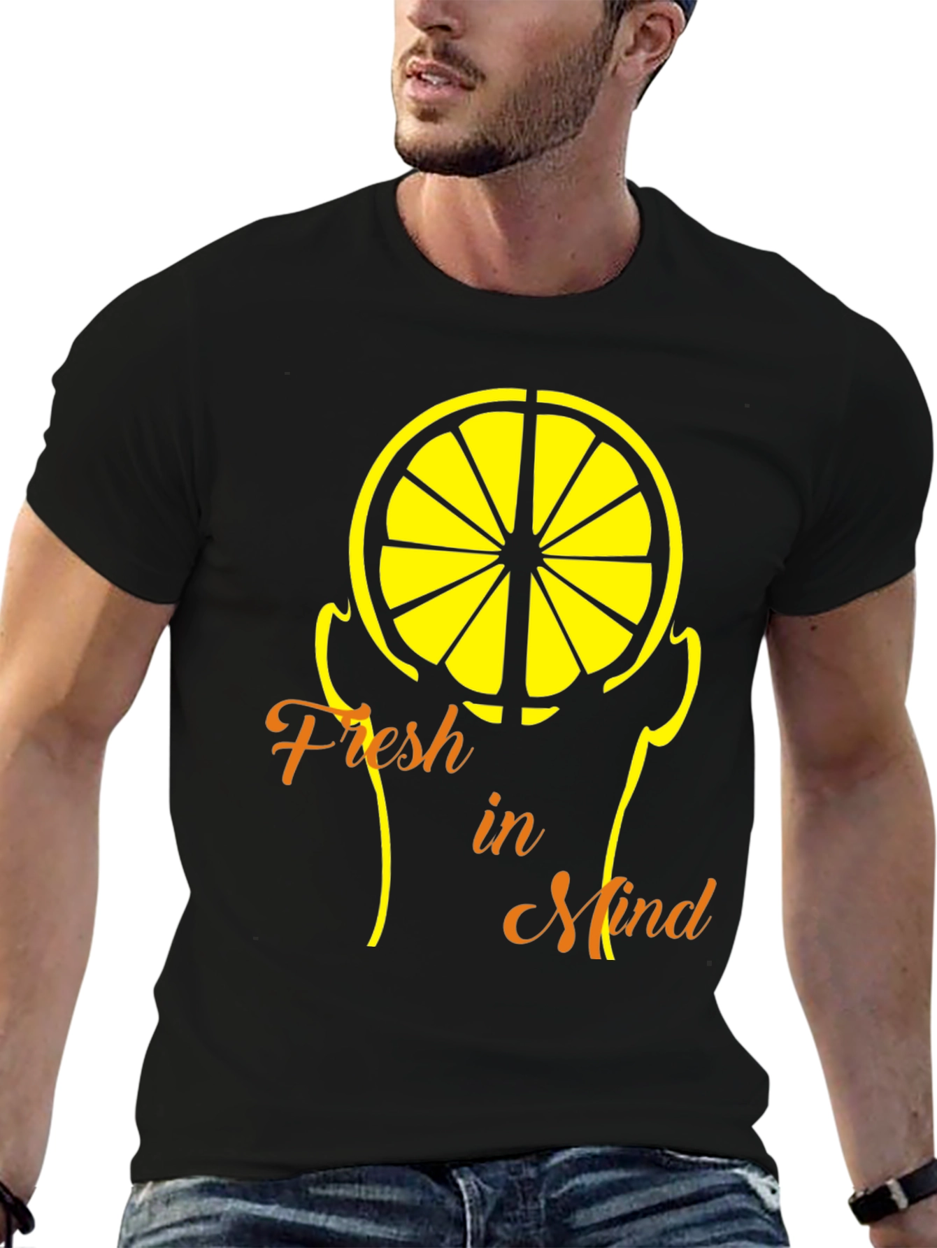 Fresh Mind Lemon Graphic Tee - Cool Summer Style