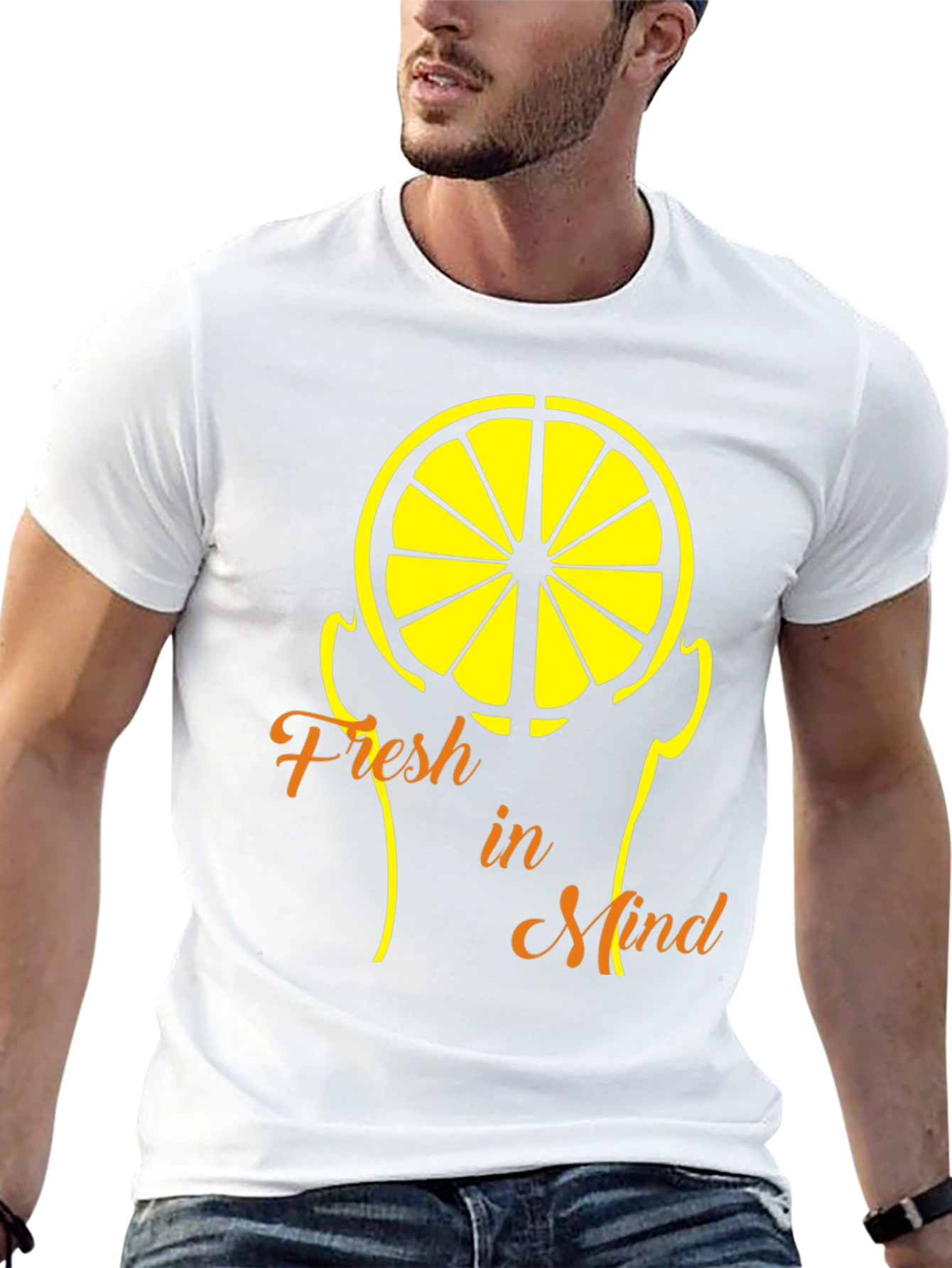 Fresh Mind Lemon Graphic Tee - Cool Summer Style