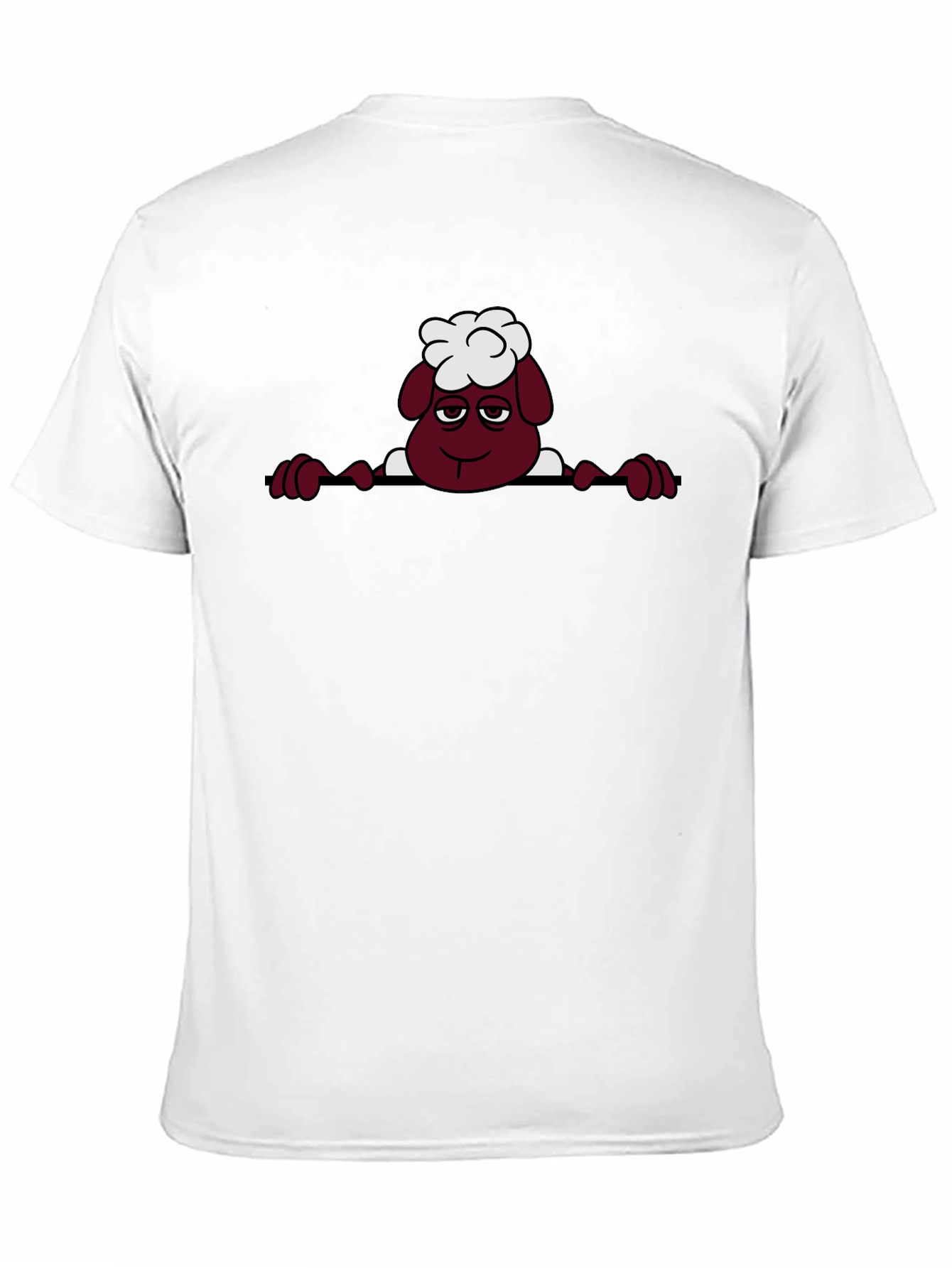 Cartoon Sheep Graphic Tee - Quirky Black T-Shirt