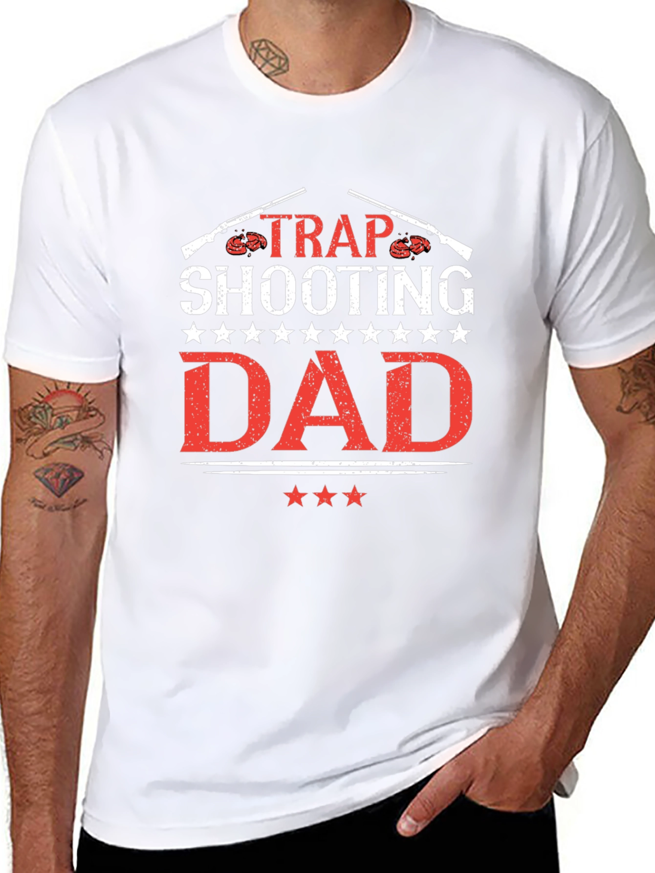 Trap Shooting Dad Graphic T-Shirt