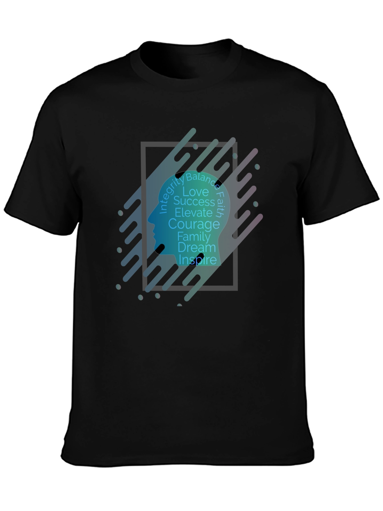 Inspirational Mindset Graphic T-Shirt - Black