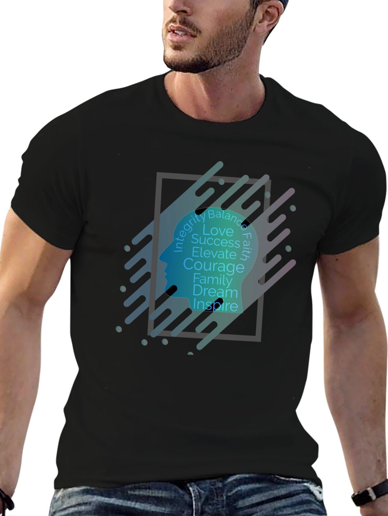 Inspirational Mindset Graphic T-Shirt - Black