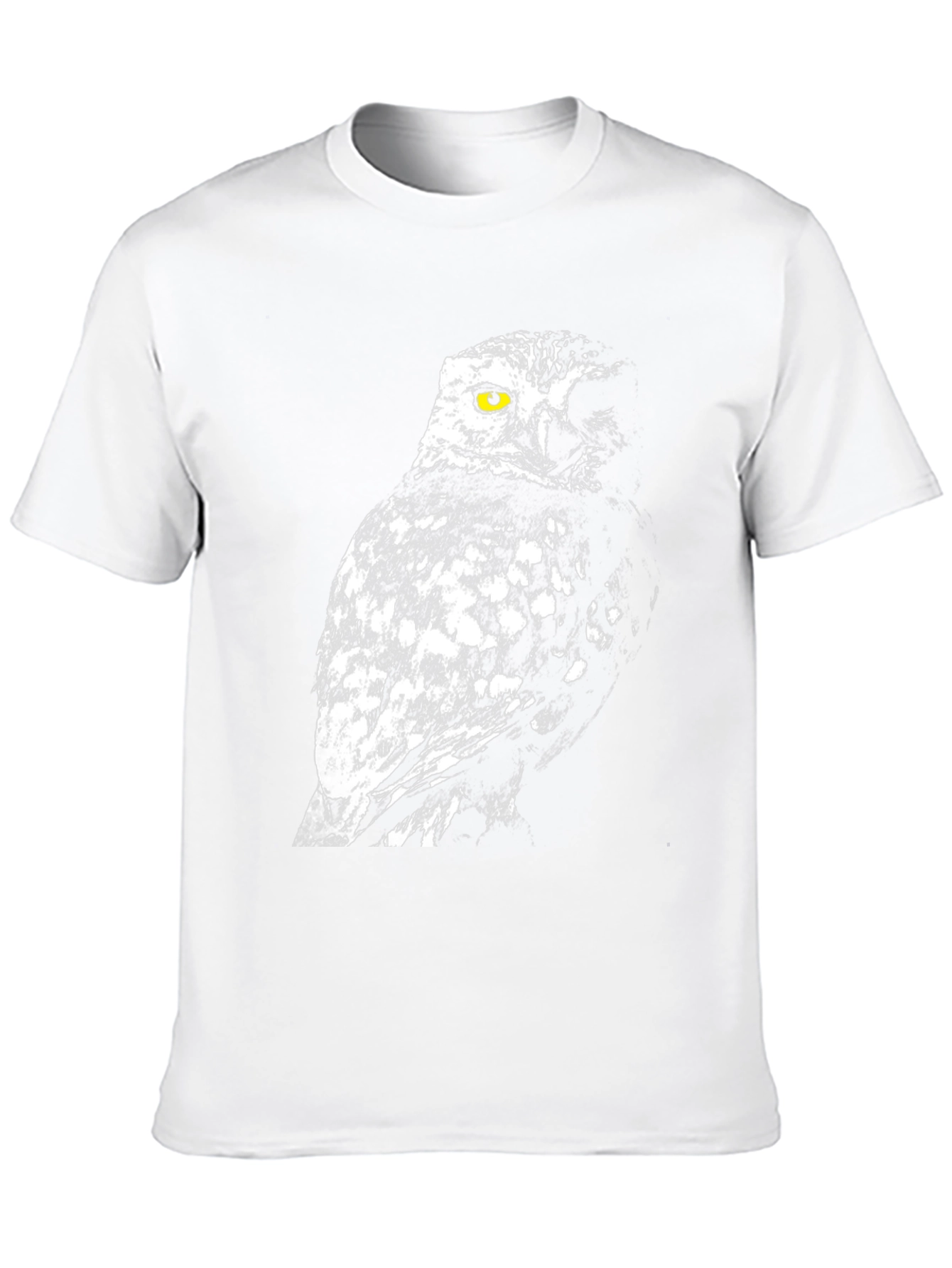 Owl Graphic Print Crew Neck T-Shirt