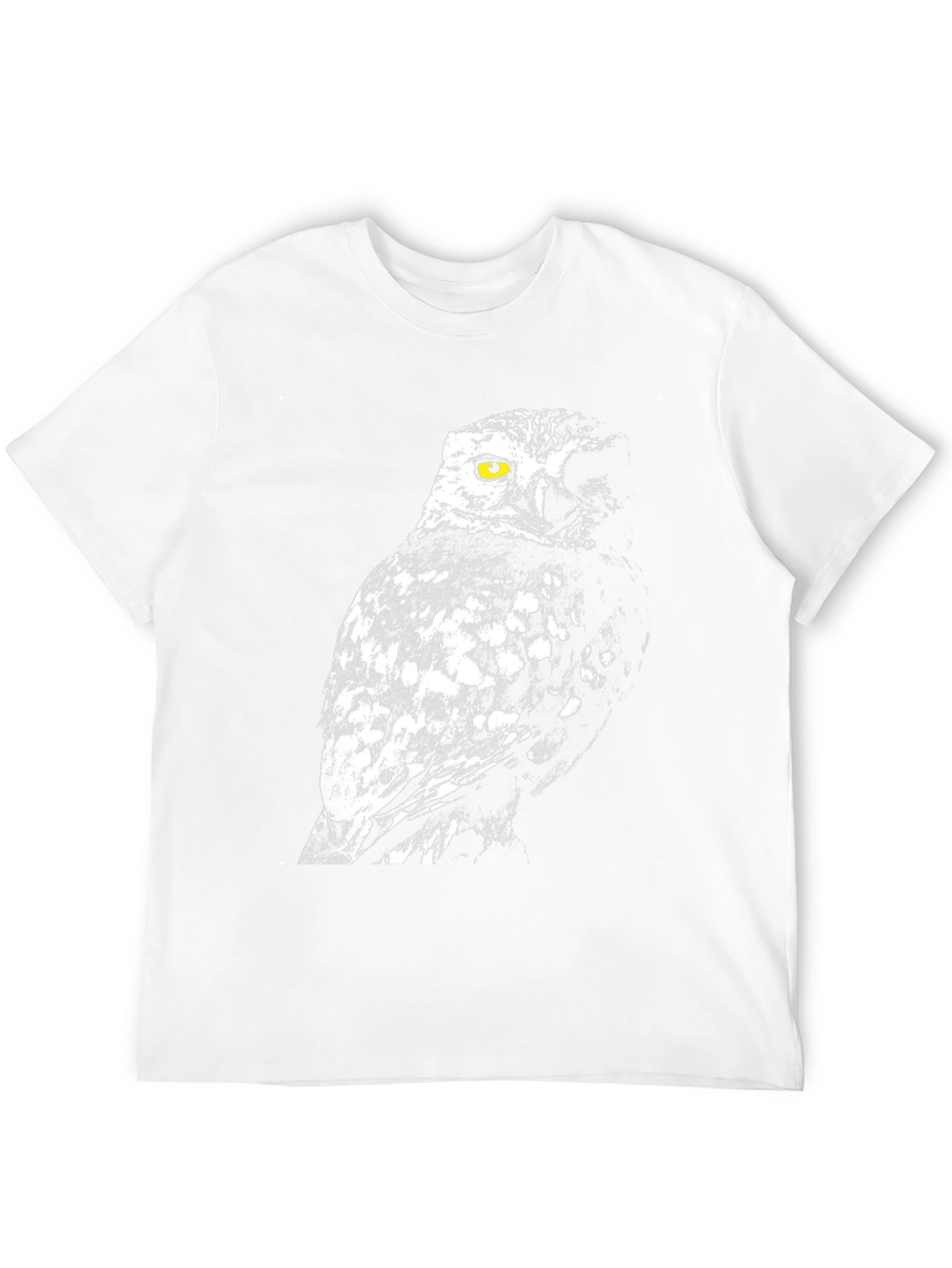 Owl Graphic Print Crew Neck T-Shirt