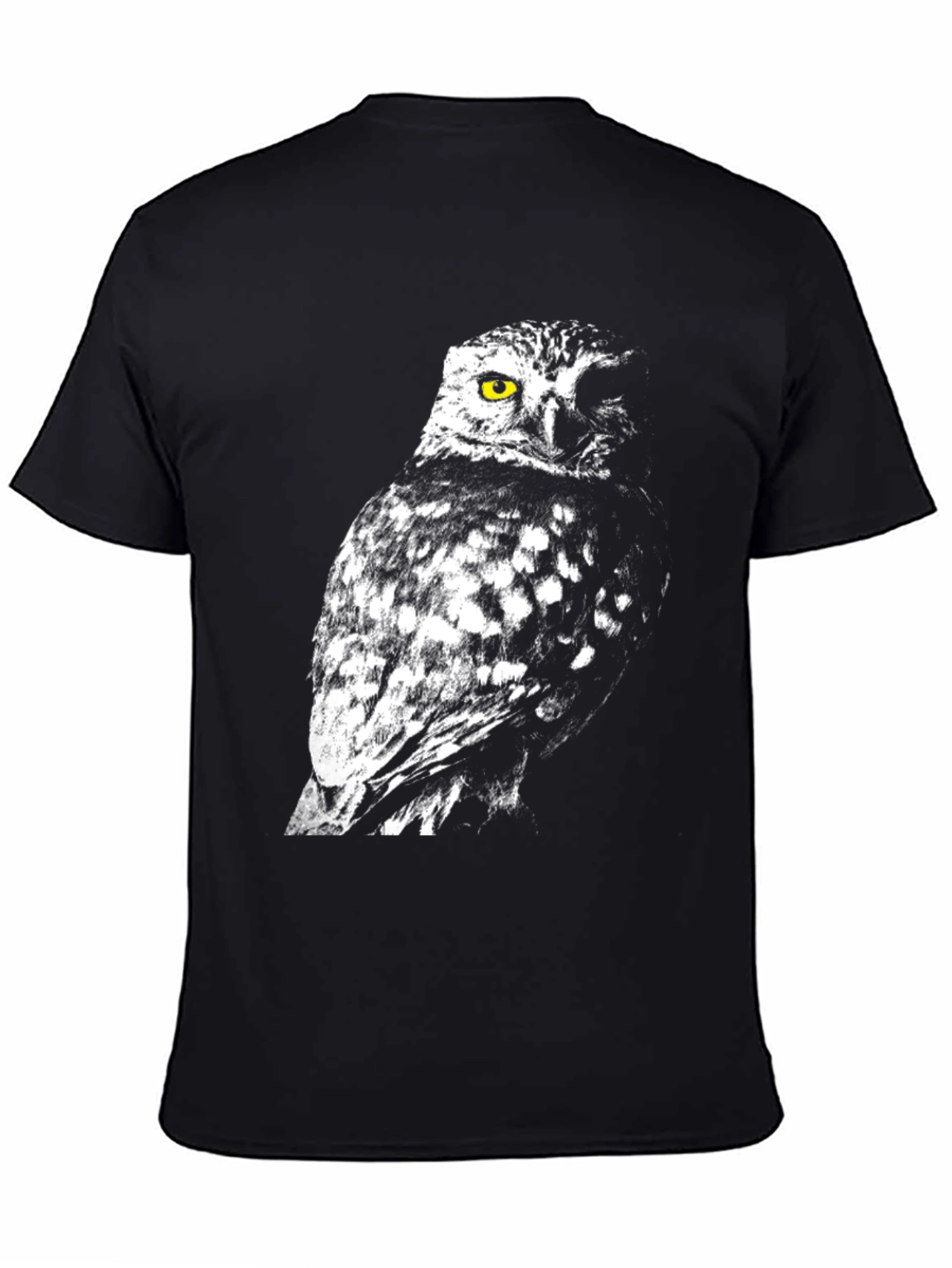 Owl Graphic Print Crew Neck T-Shirt