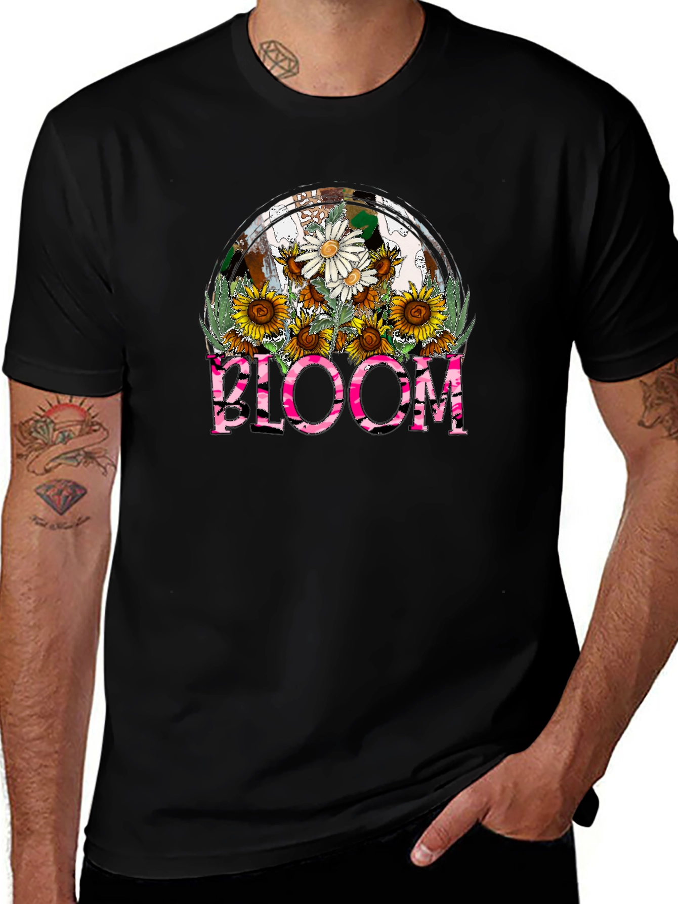 Bloom Floral Graphic T-Shirt - Stylish Casual Tee