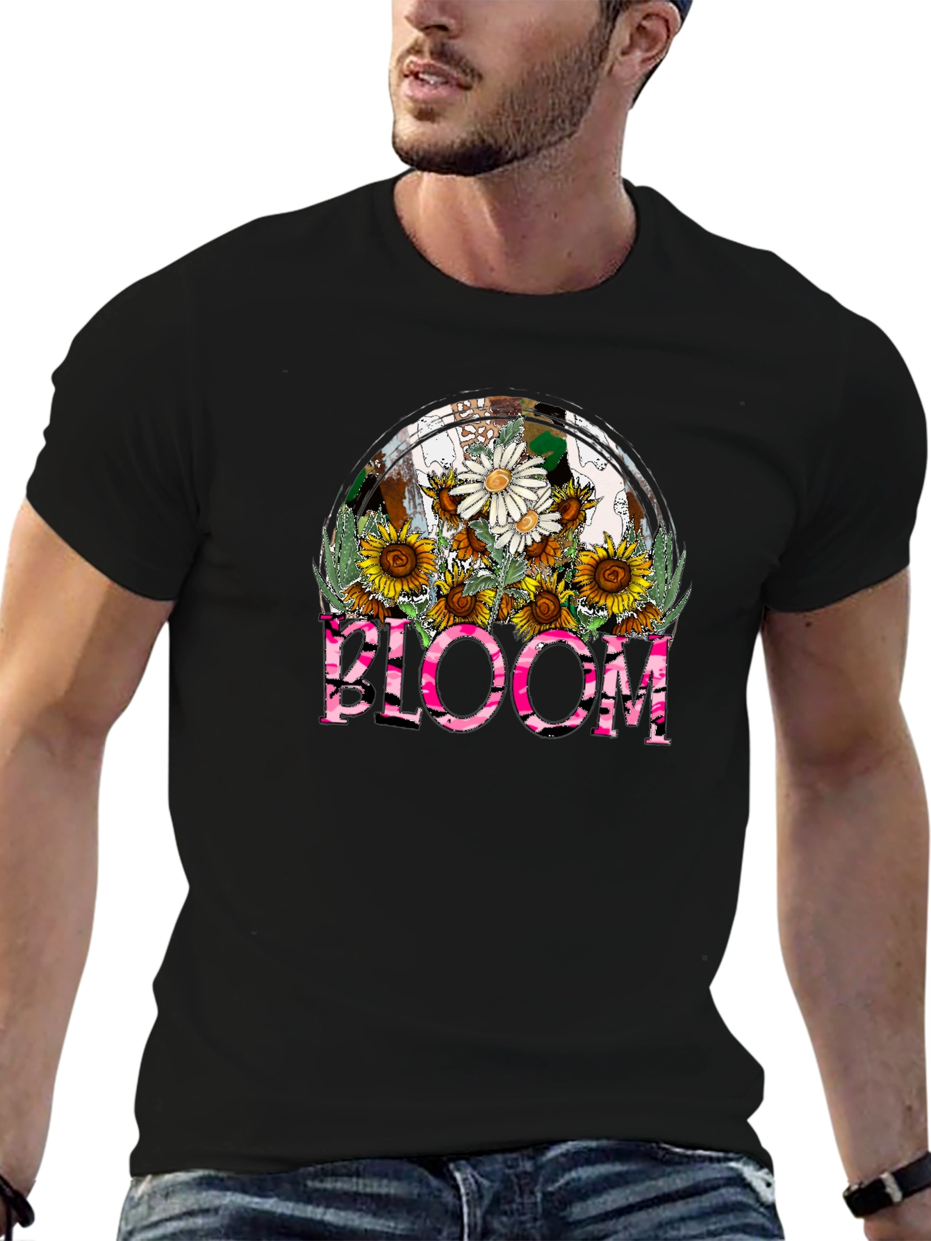 Bloom Floral Graphic T-Shirt - Stylish Casual Tee