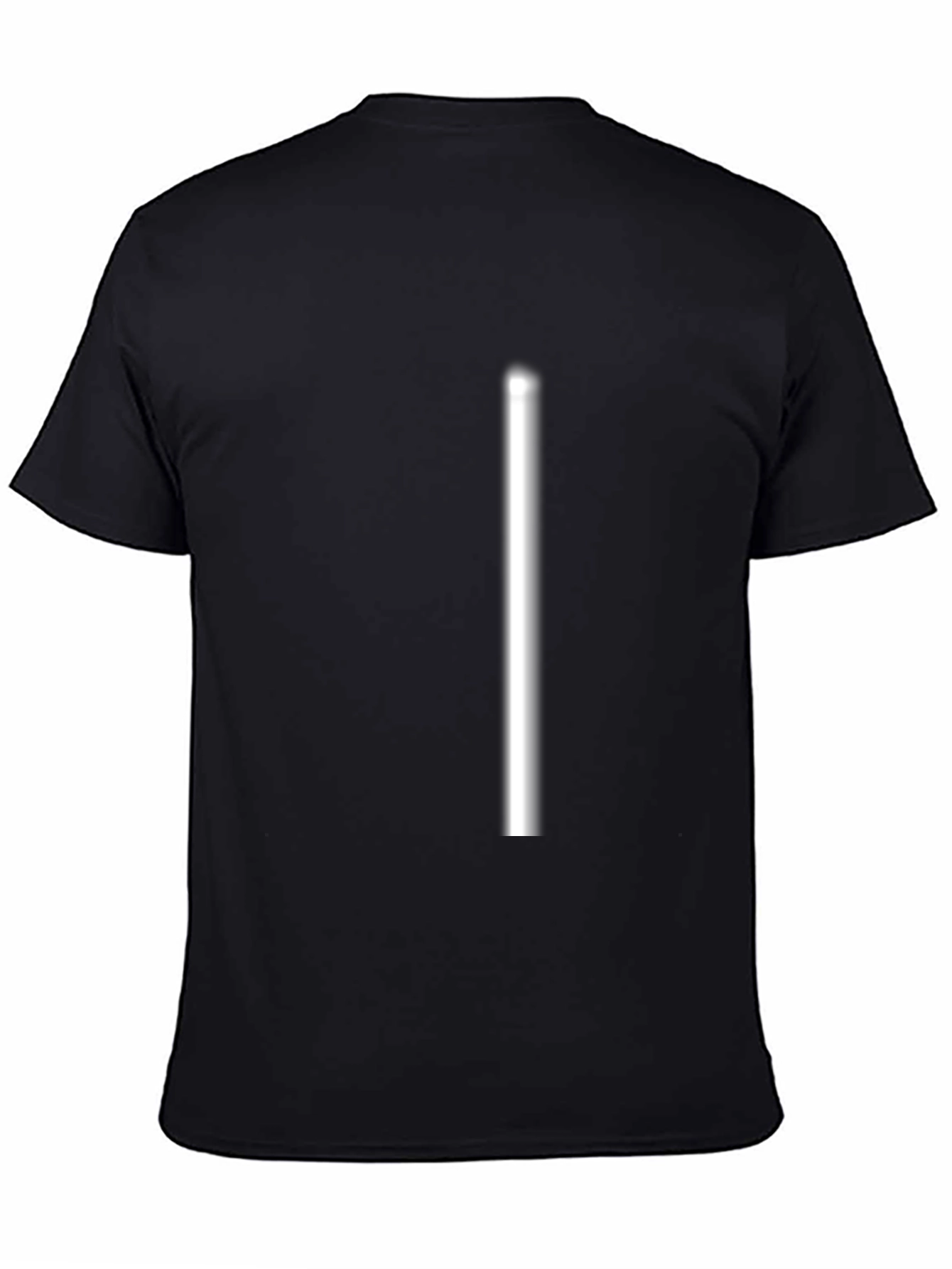 Mens Solid Black Crewneck T-Shirt